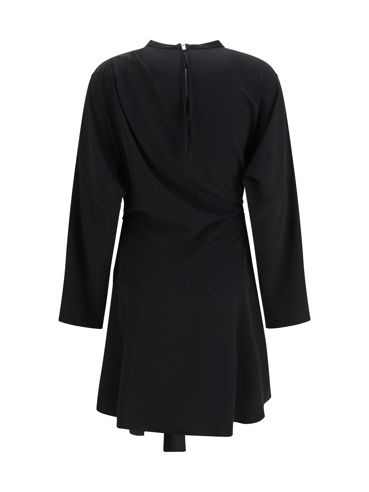 Ganni Women Draped-Knot Crepe Mini Dress GANNI