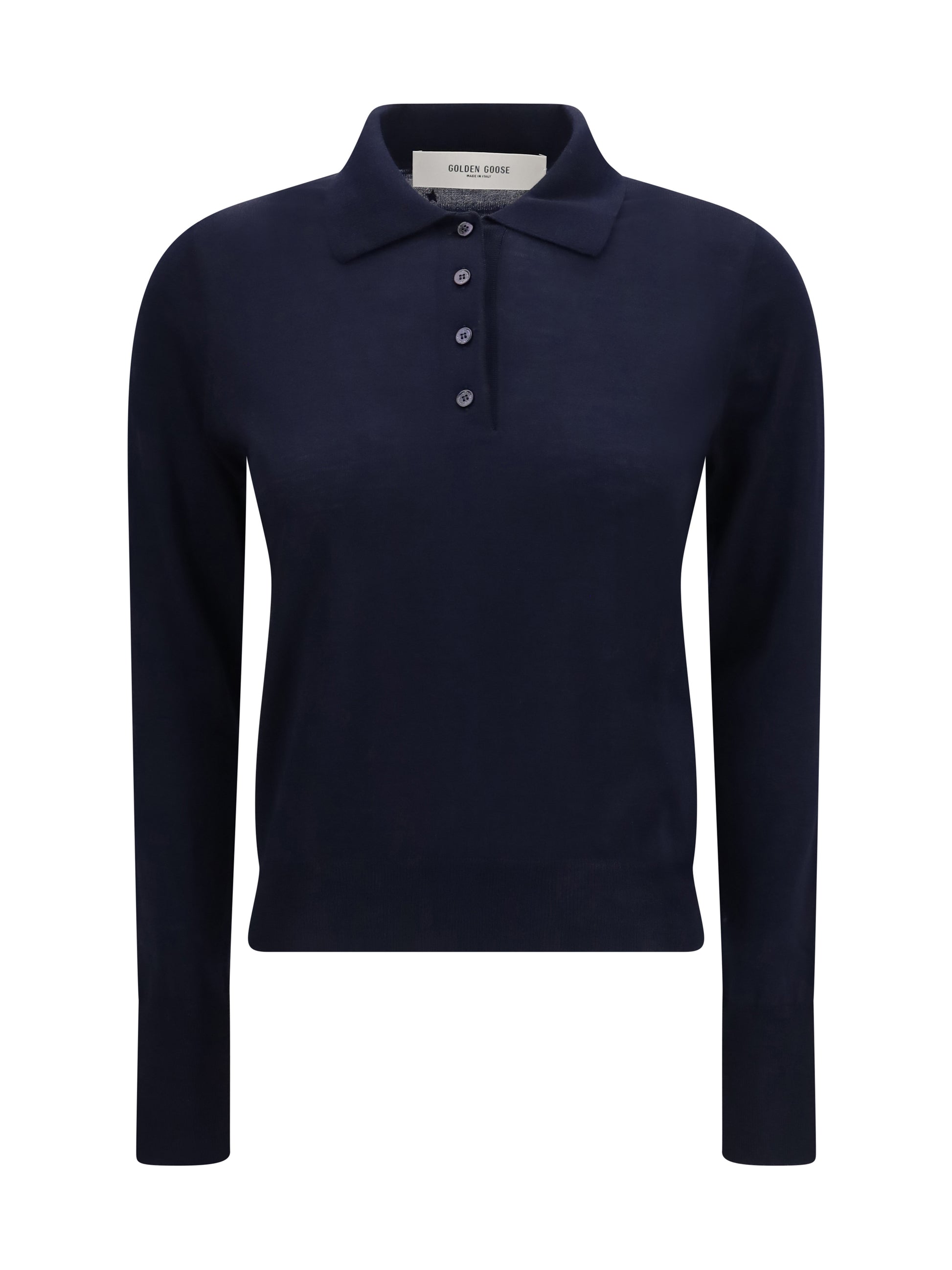 Golden Goose Women Long Sleeve Merino Wool Polo GOLDEN GOOSE