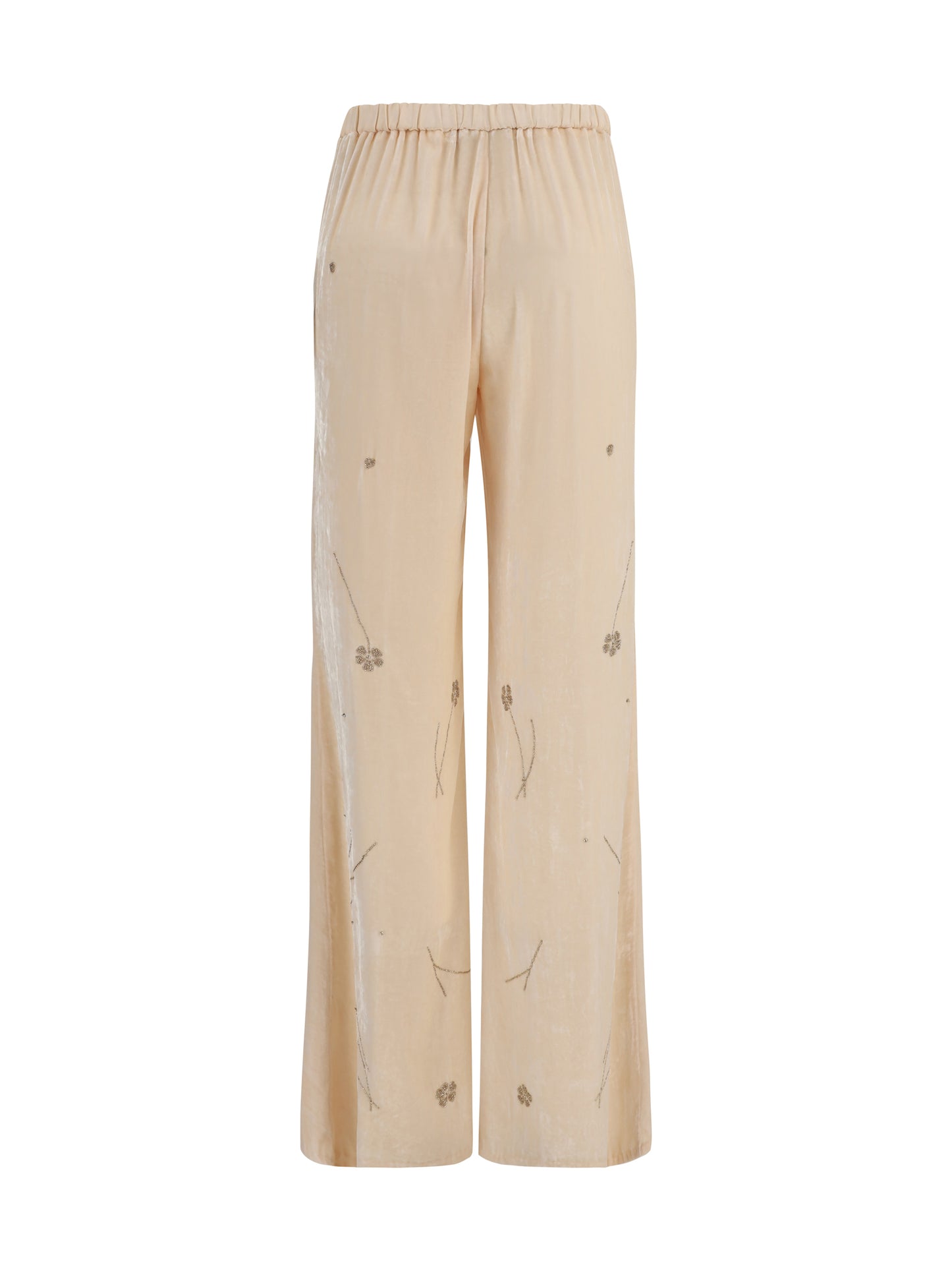 Forte_Forte Women Fleurs D’Orient Embroidered Crushed Velvet Trousers FORTE FORTE