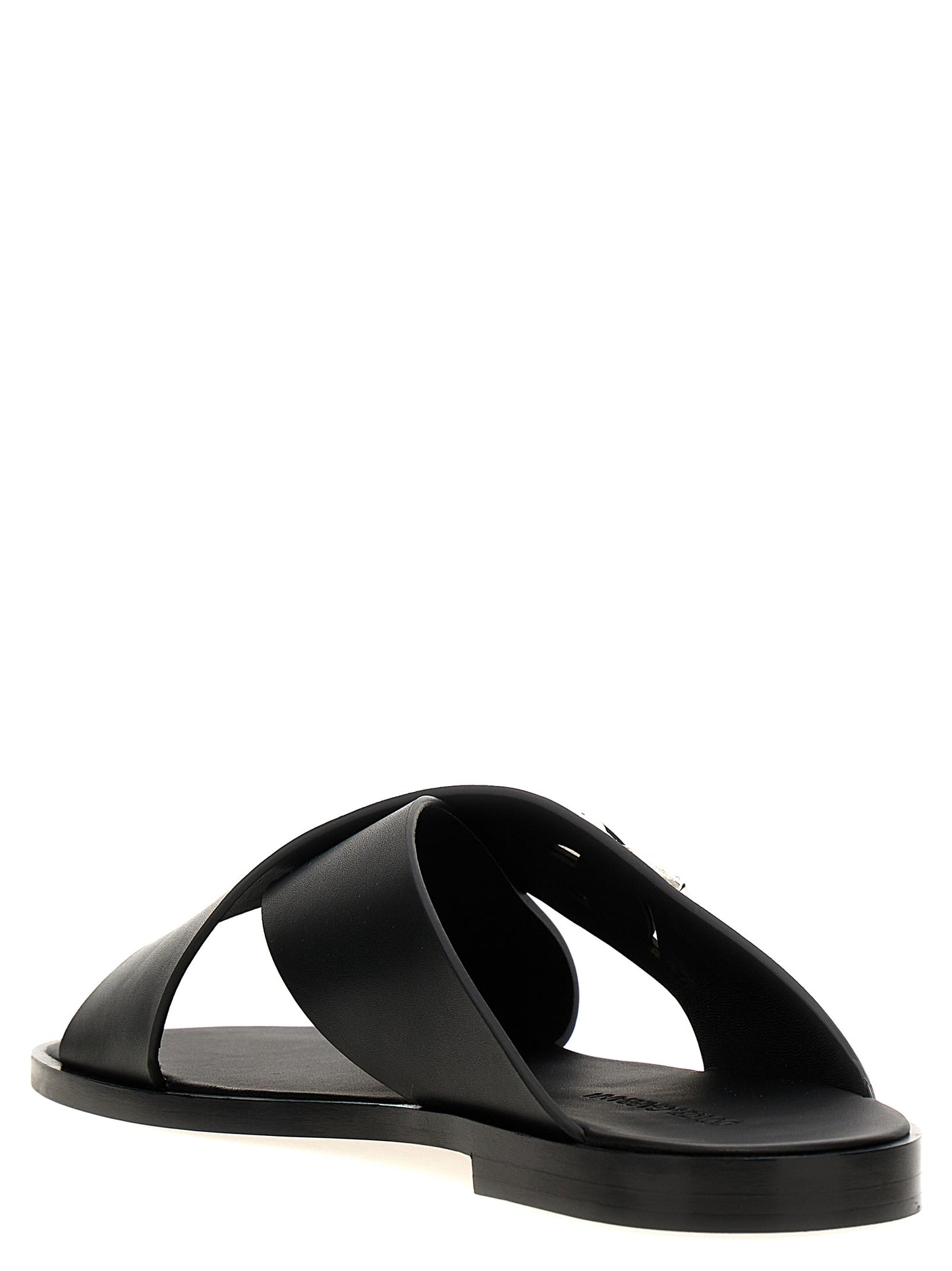 Dolce & Gabbana Men Logo Leather Sandals DOLCE & GABBANA