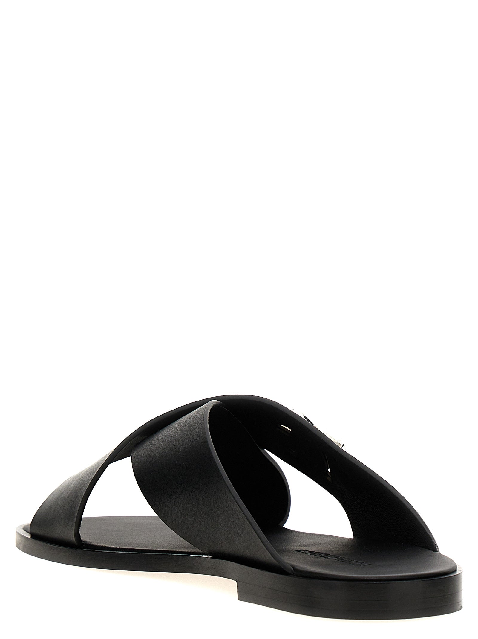 Dolce & Gabbana Men Logo Leather Sandals DOLCE & GABBANA