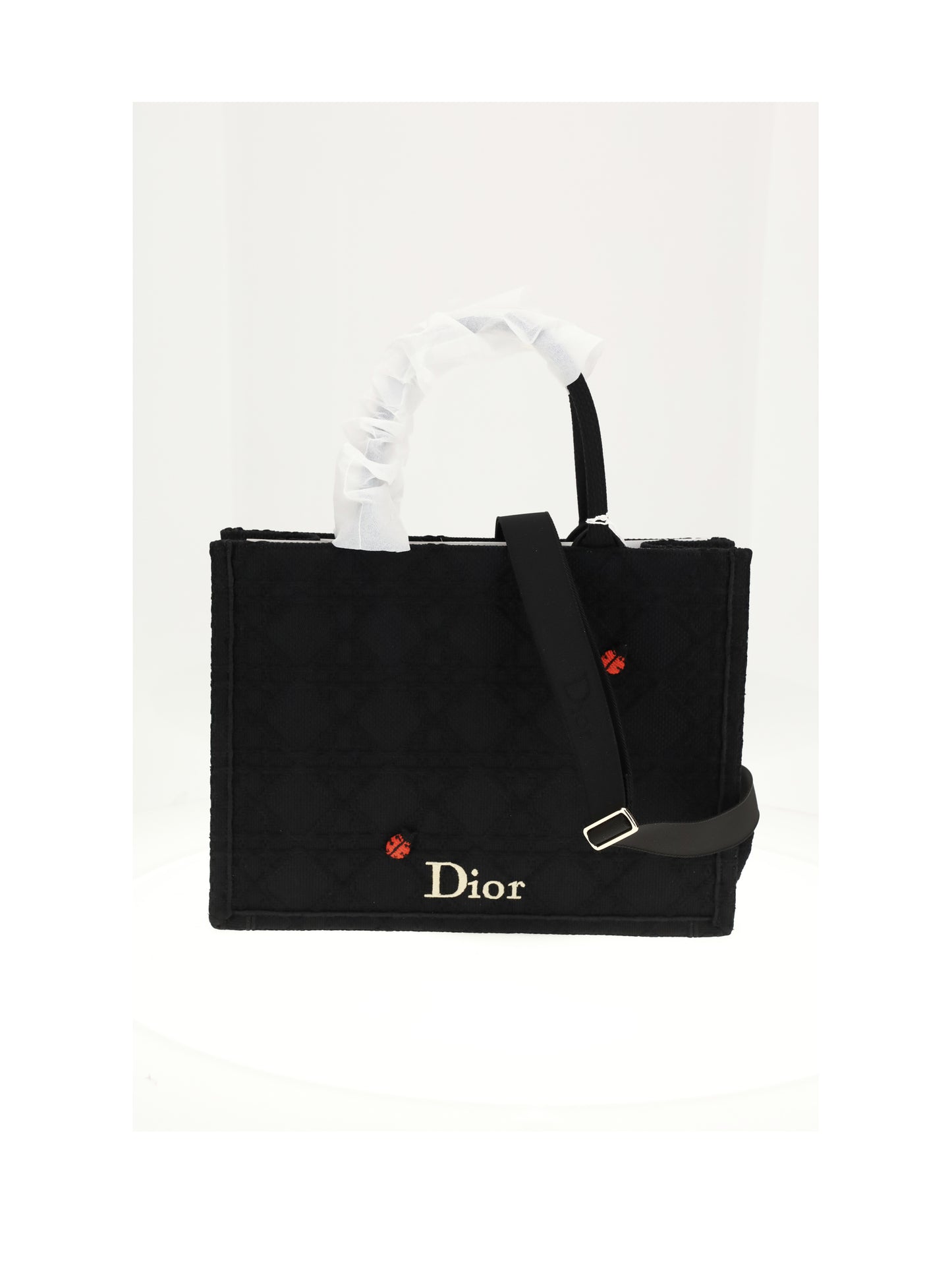 Dior Women Medium Booktote Raffia Cannage With Lady CHRISTIAN DIOR