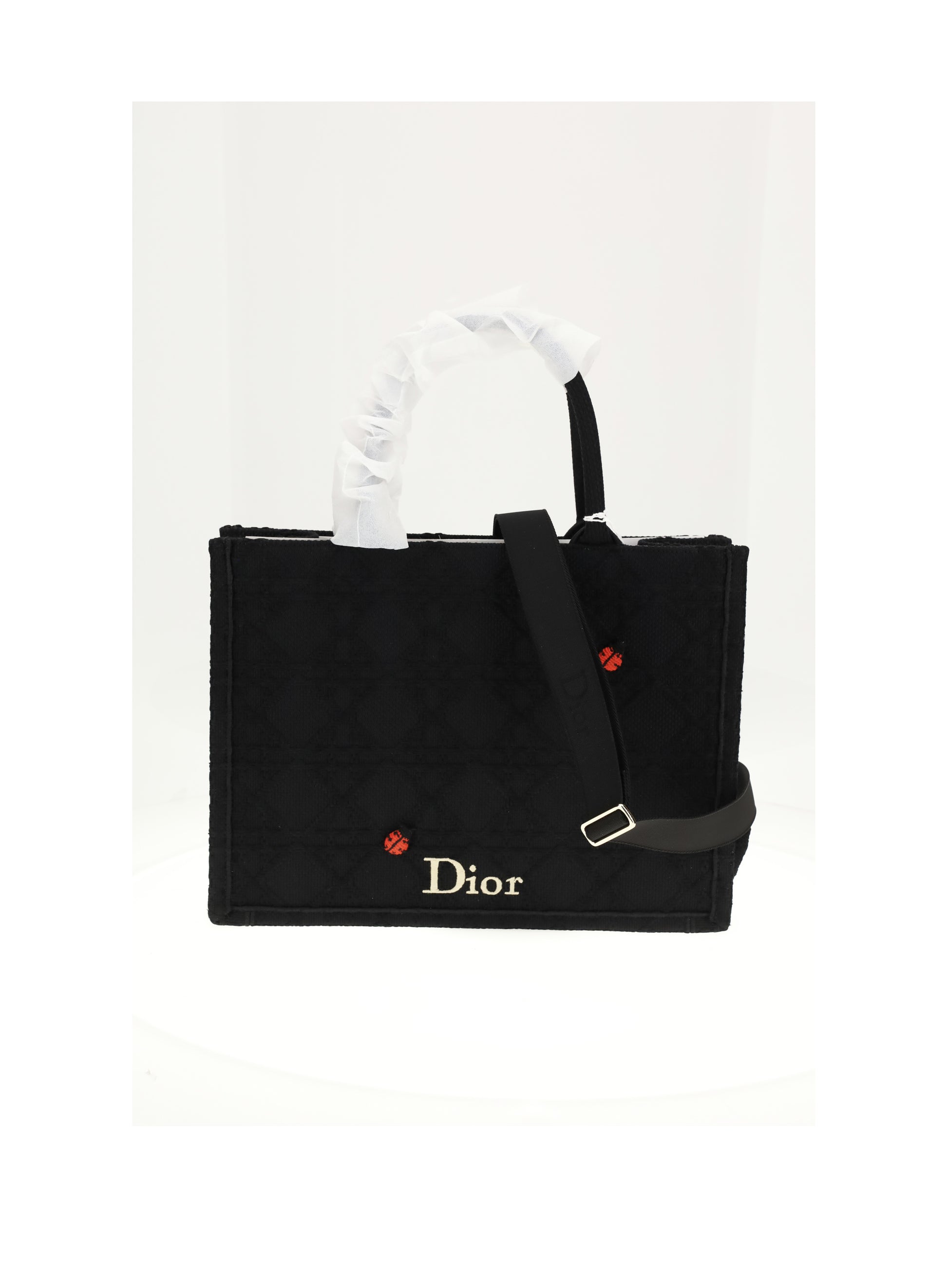 Dior Women Medium Booktote Raffia Cannage With Lady CHRISTIAN DIOR