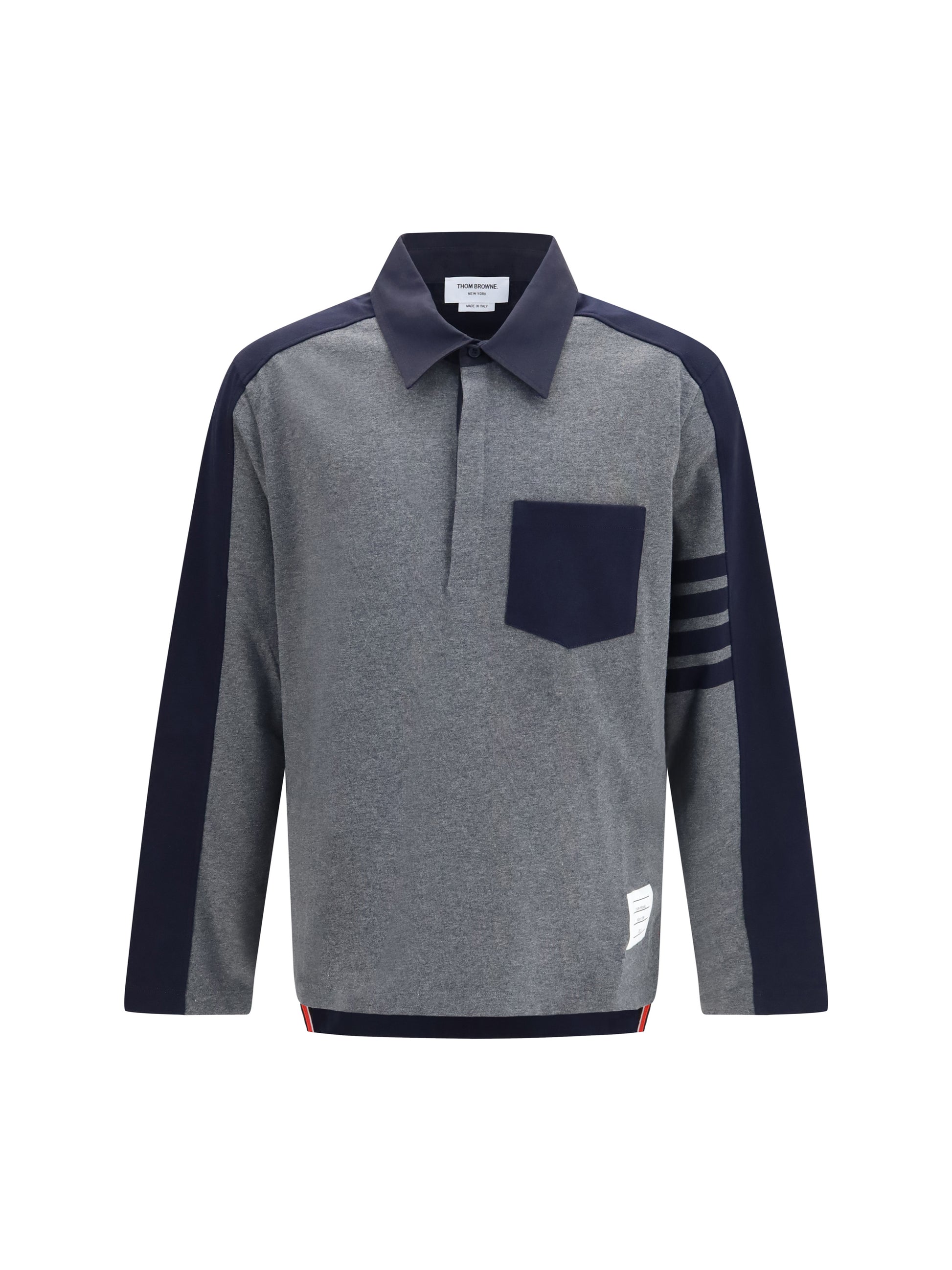Thom Browne Men Oversized Colorblock Rugby Polo THOM BROWNE