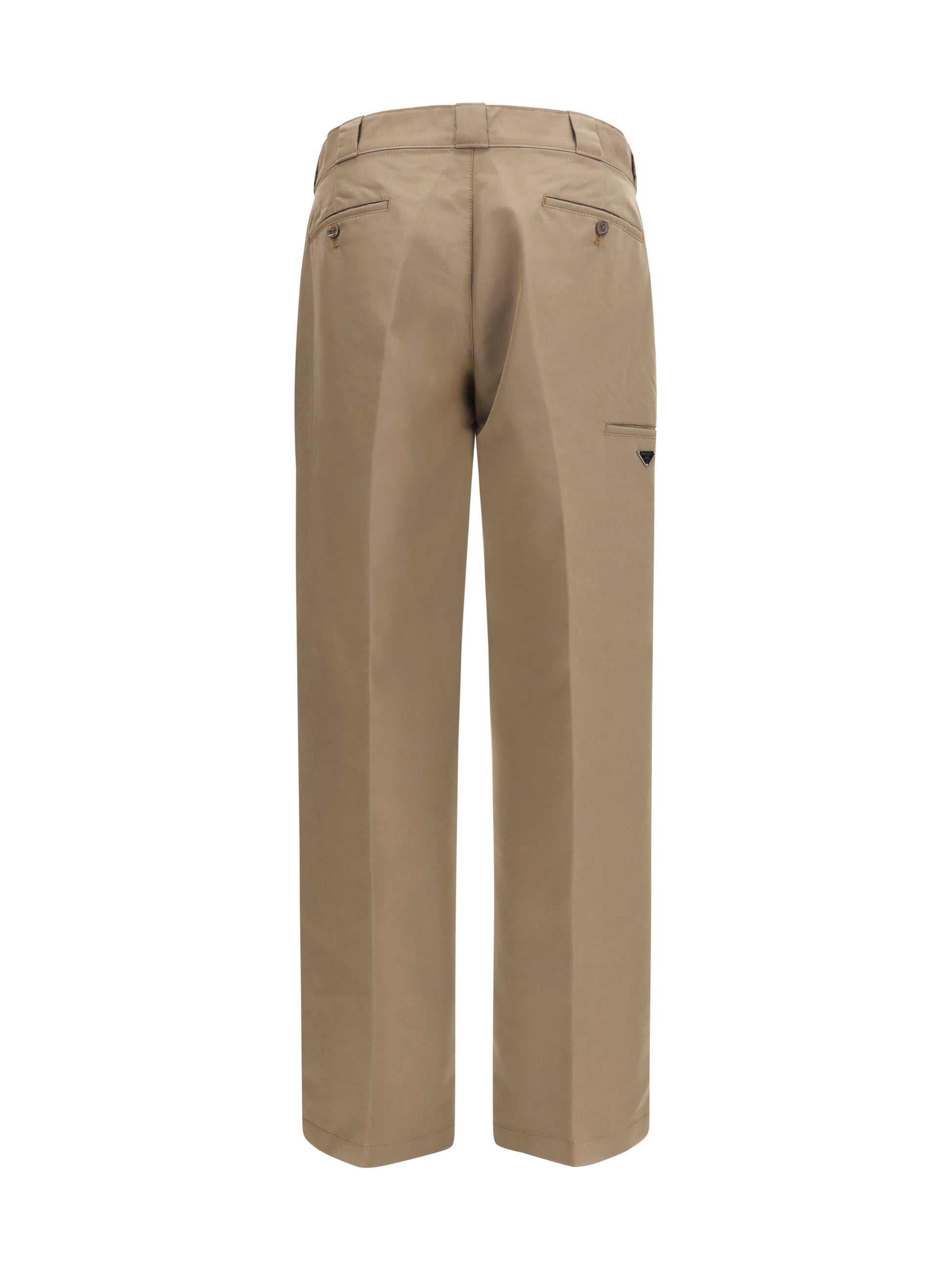 Prada Men Technical Wide-Leg Pants In Canvas PRADA