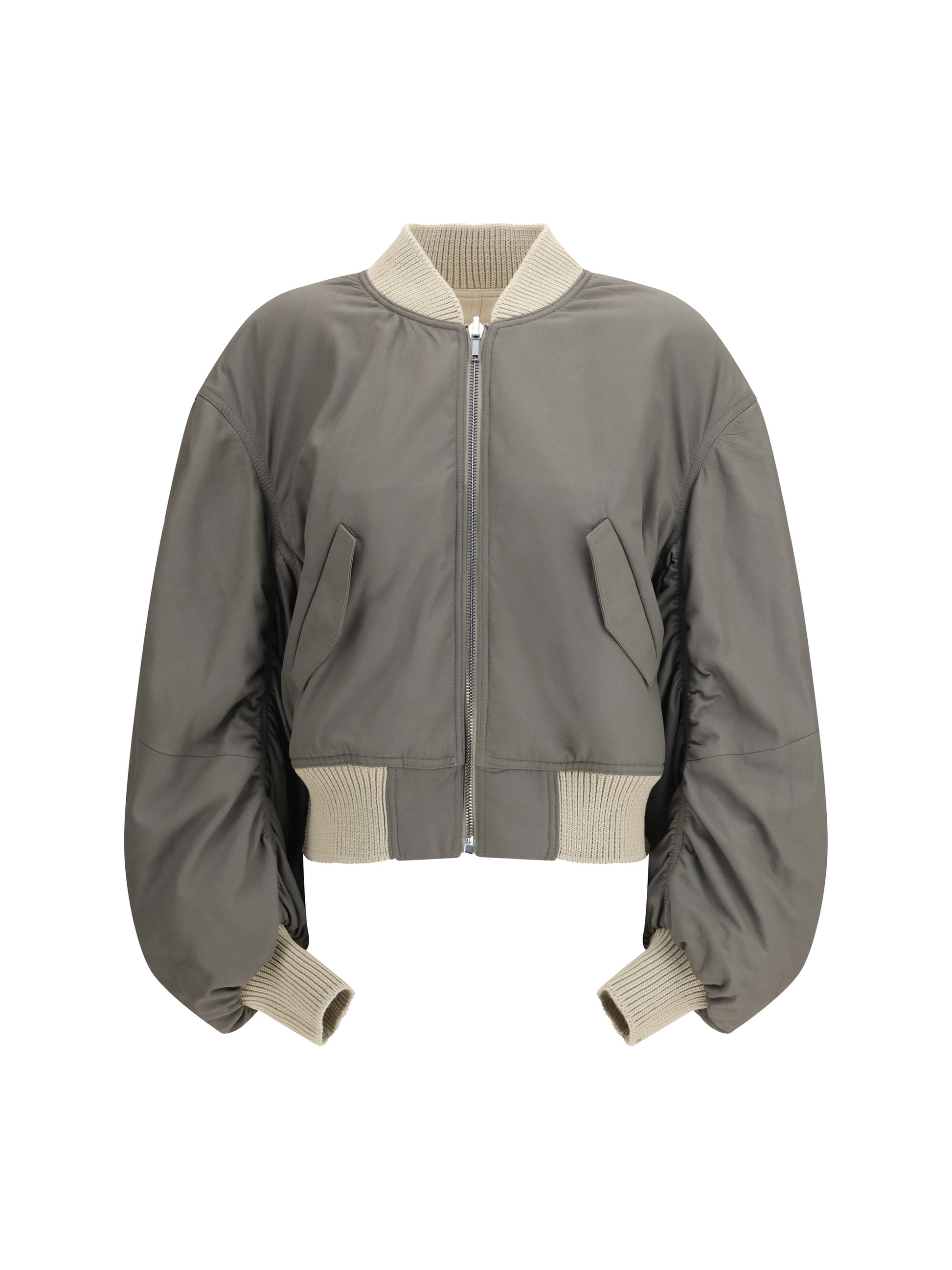 Rick Owens Women Secchia Flight Bomber In Lamb Leather RICK OWENS