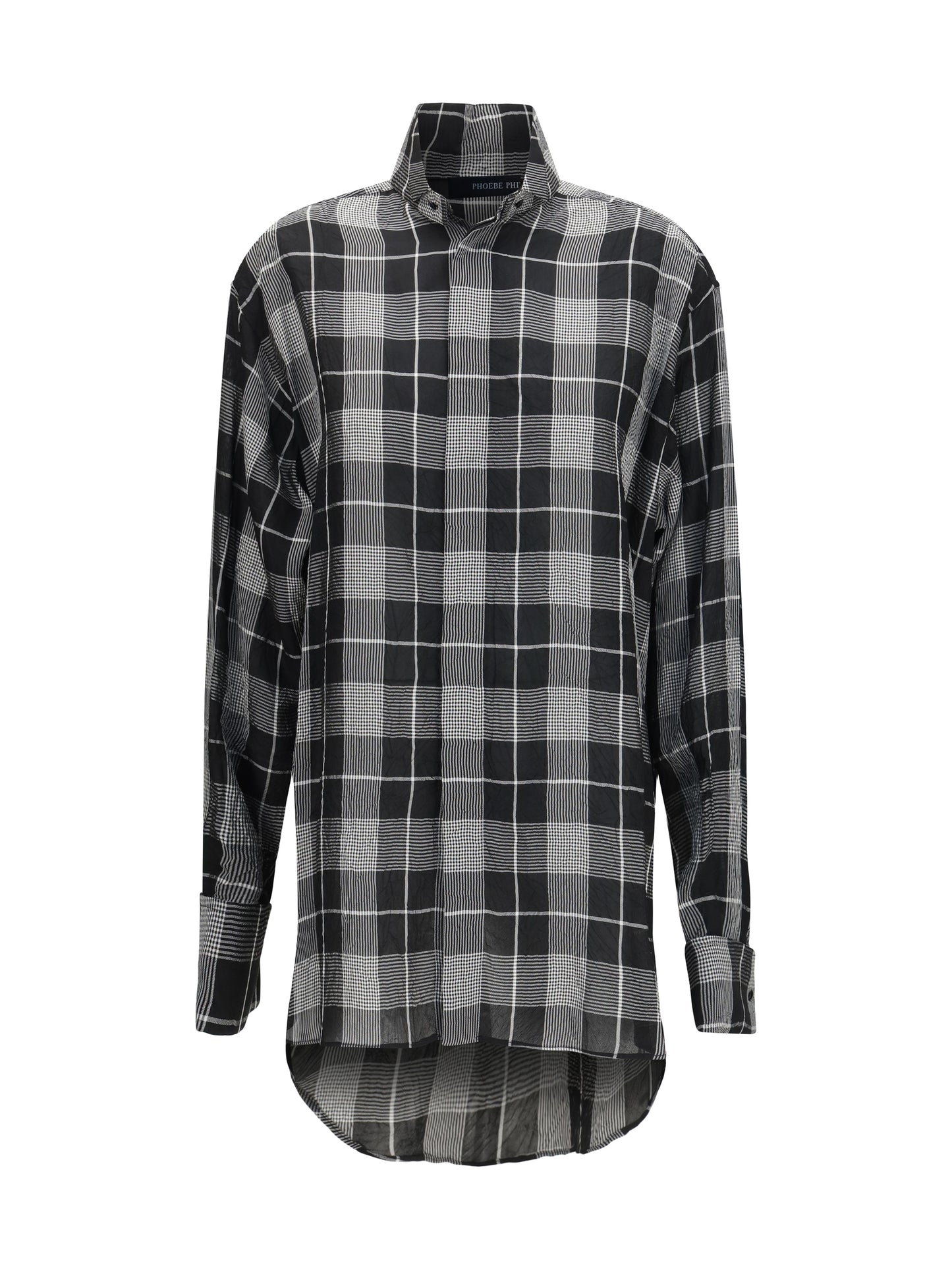 Phoebe Philo Women Custom Tux Shirt In Ombré Check Viscose PHOEBE PHILO