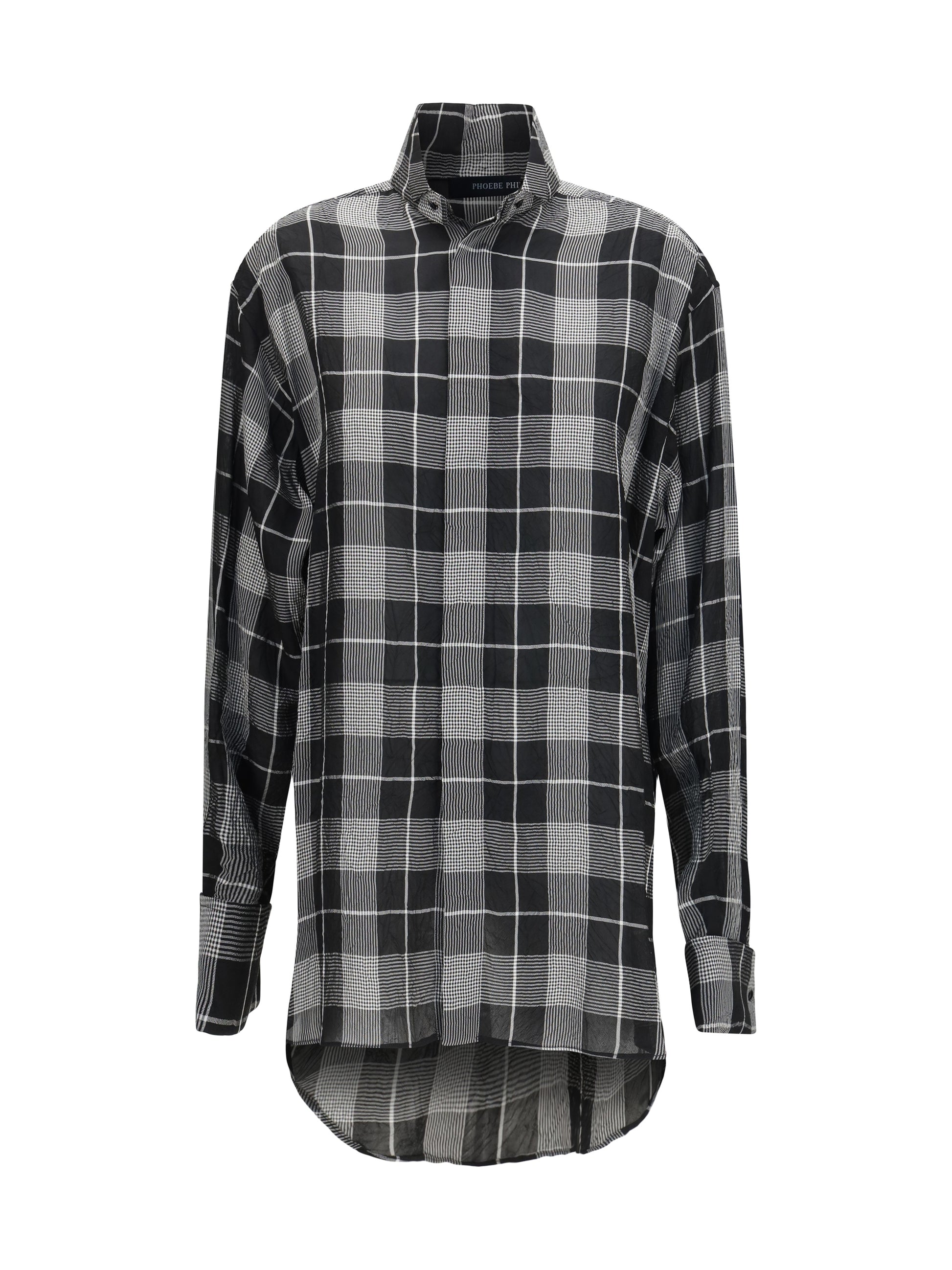 Phoebe Philo Women Custom Tux Shirt In Ombré Check Viscose PHOEBE PHILO