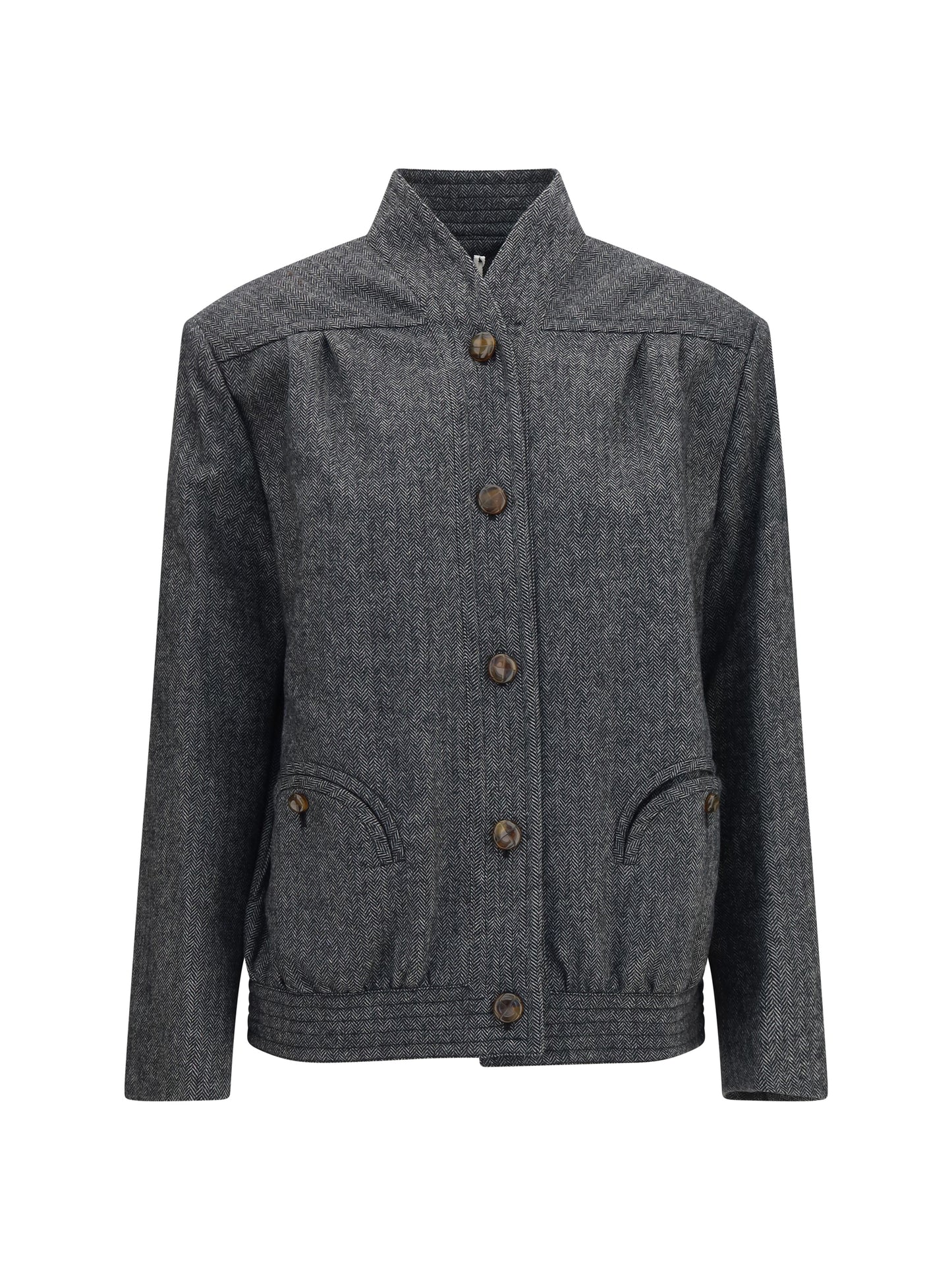 Blazè Milano Women Coiba Herringbone Wool Blend Jacket BLAZE MILANO