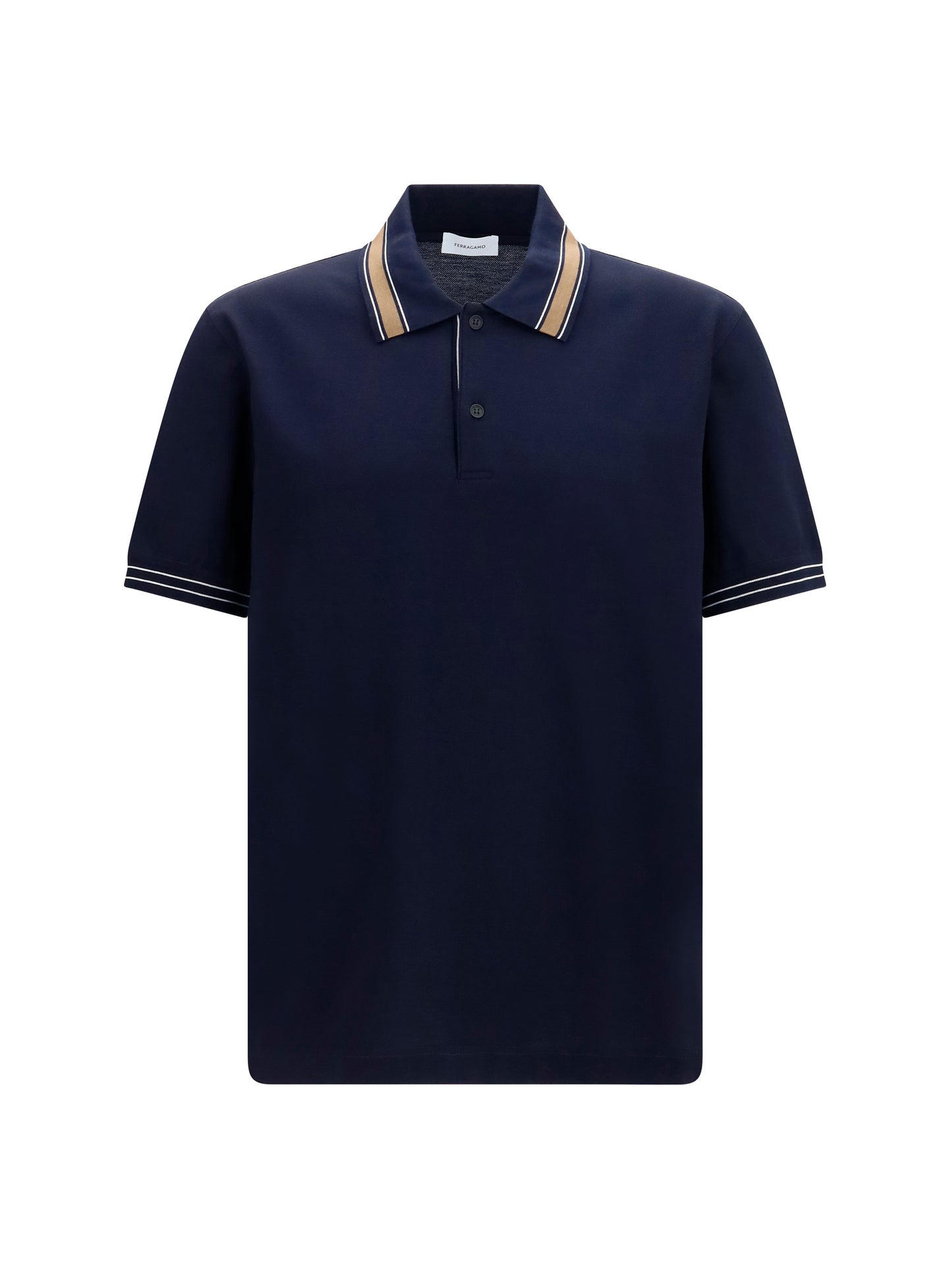 Ferragamo Men Cotton Piqué Polo Shirt