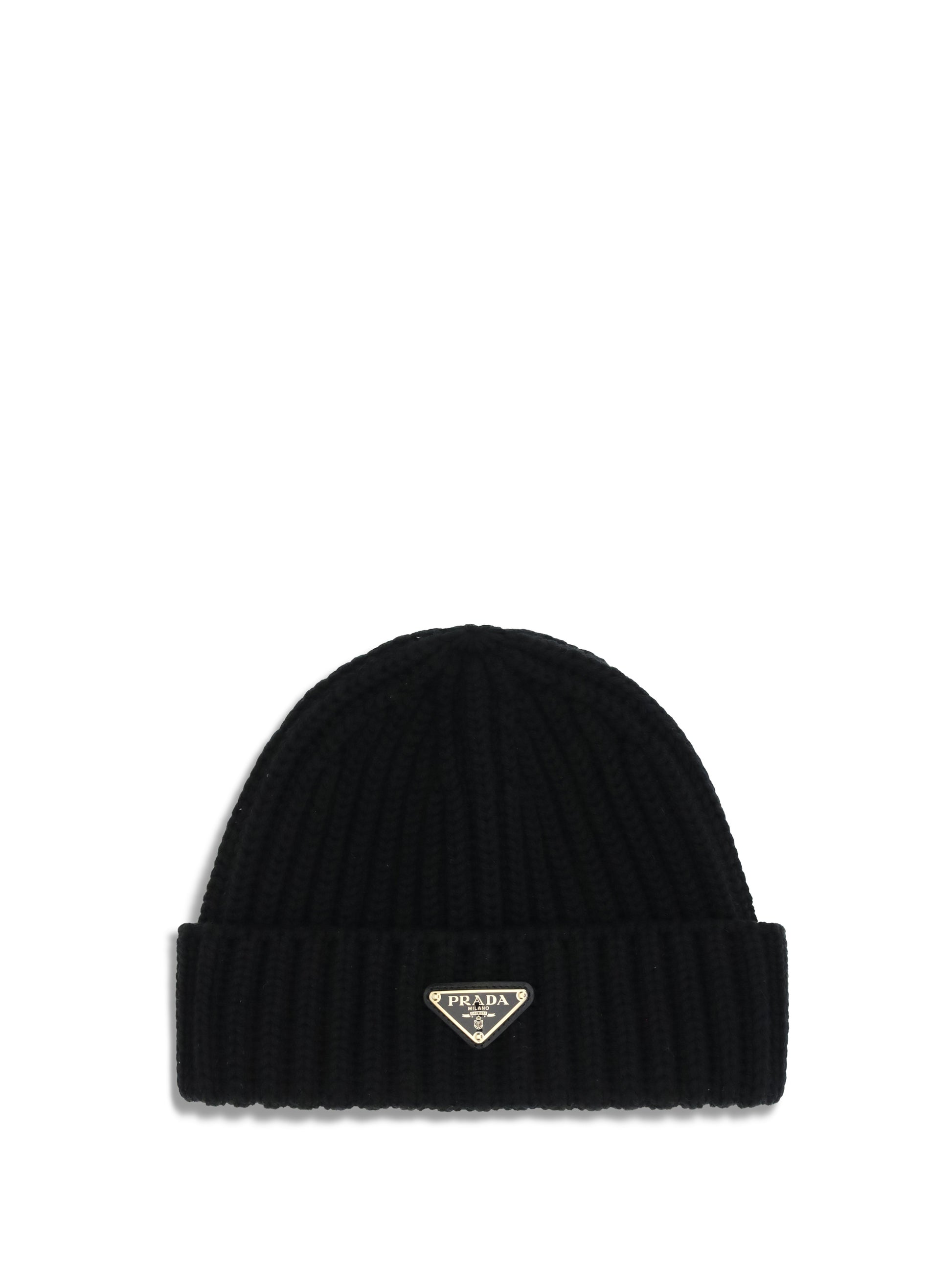 Prada Women Virgin Wool Beanie Hat PRADA