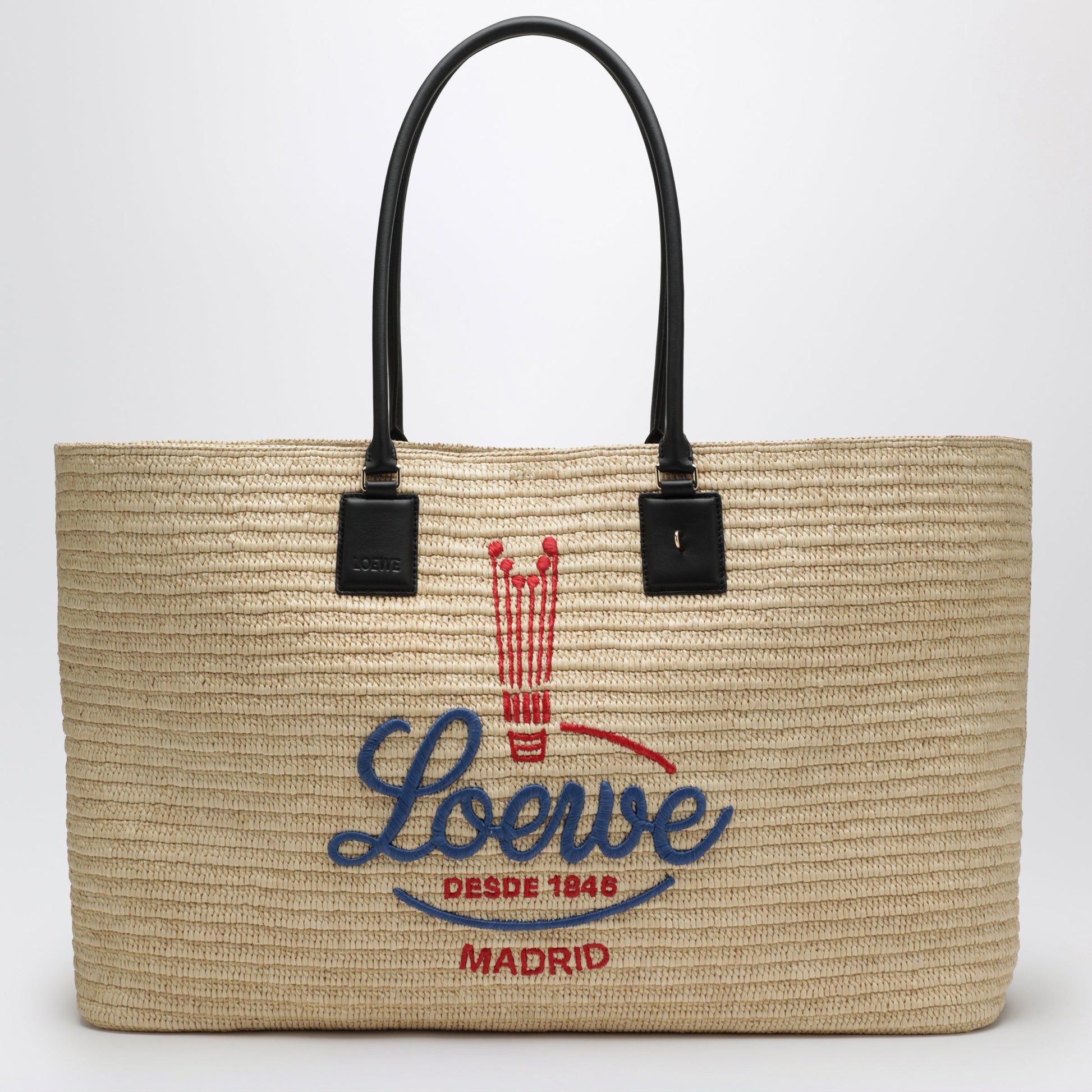 Loewe Verano Xl Tote Bag In Raffia Women LOEWE