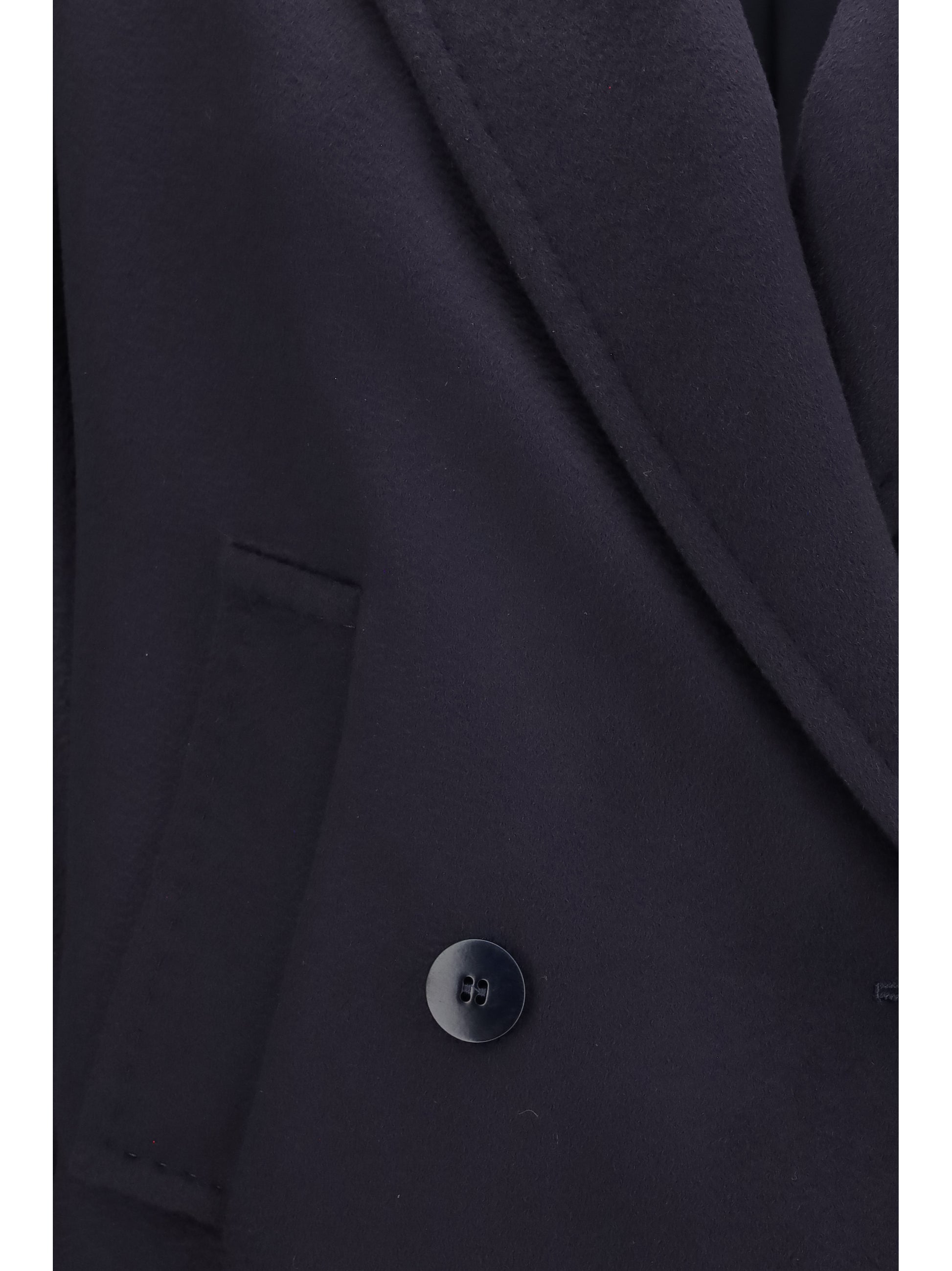 Max Mara Studio Women Double Breasted Wool Drap Coat MAX MARA STUDIO