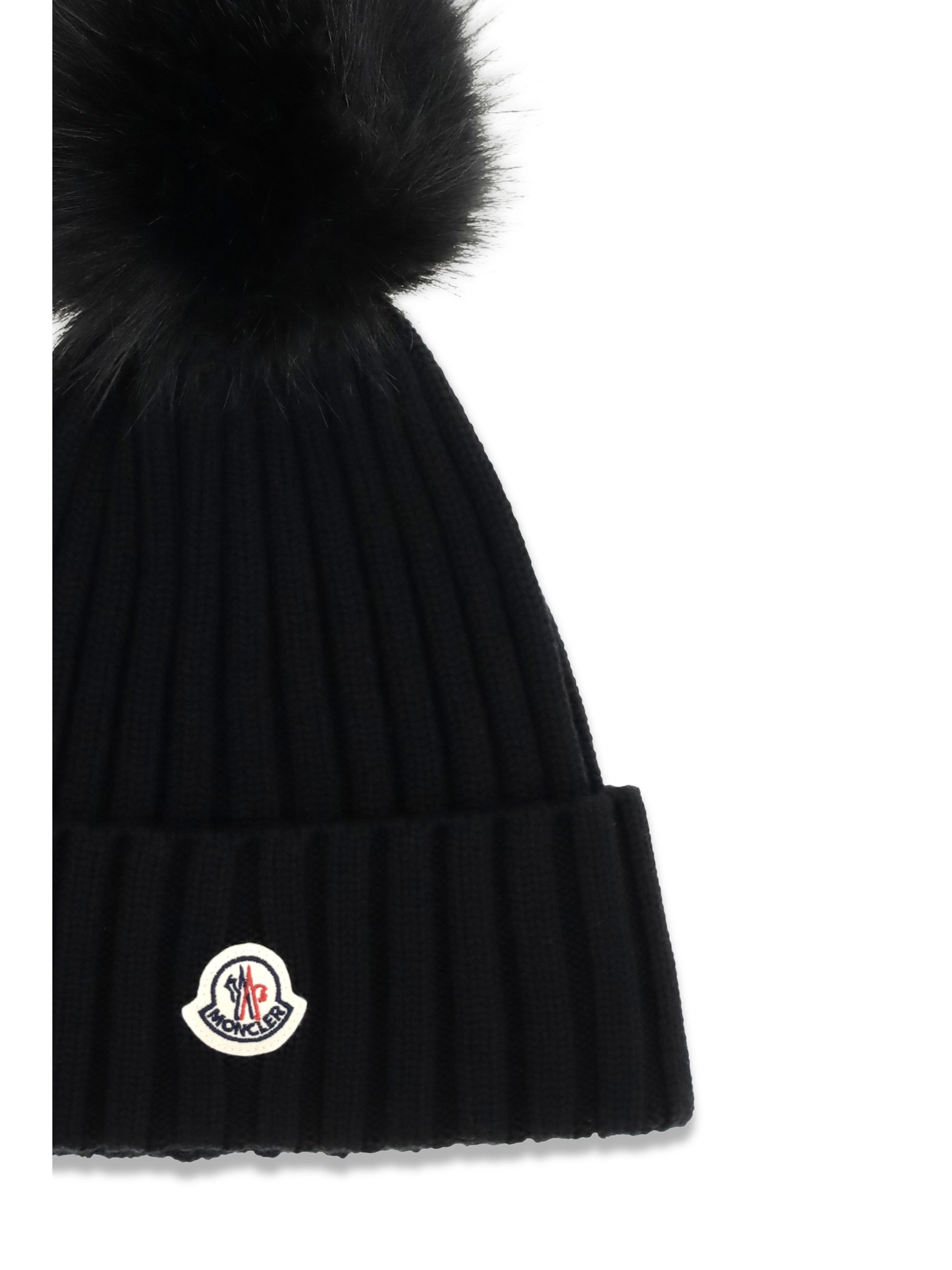 Moncler Women Wool Hat With Pon Pon MONCLER