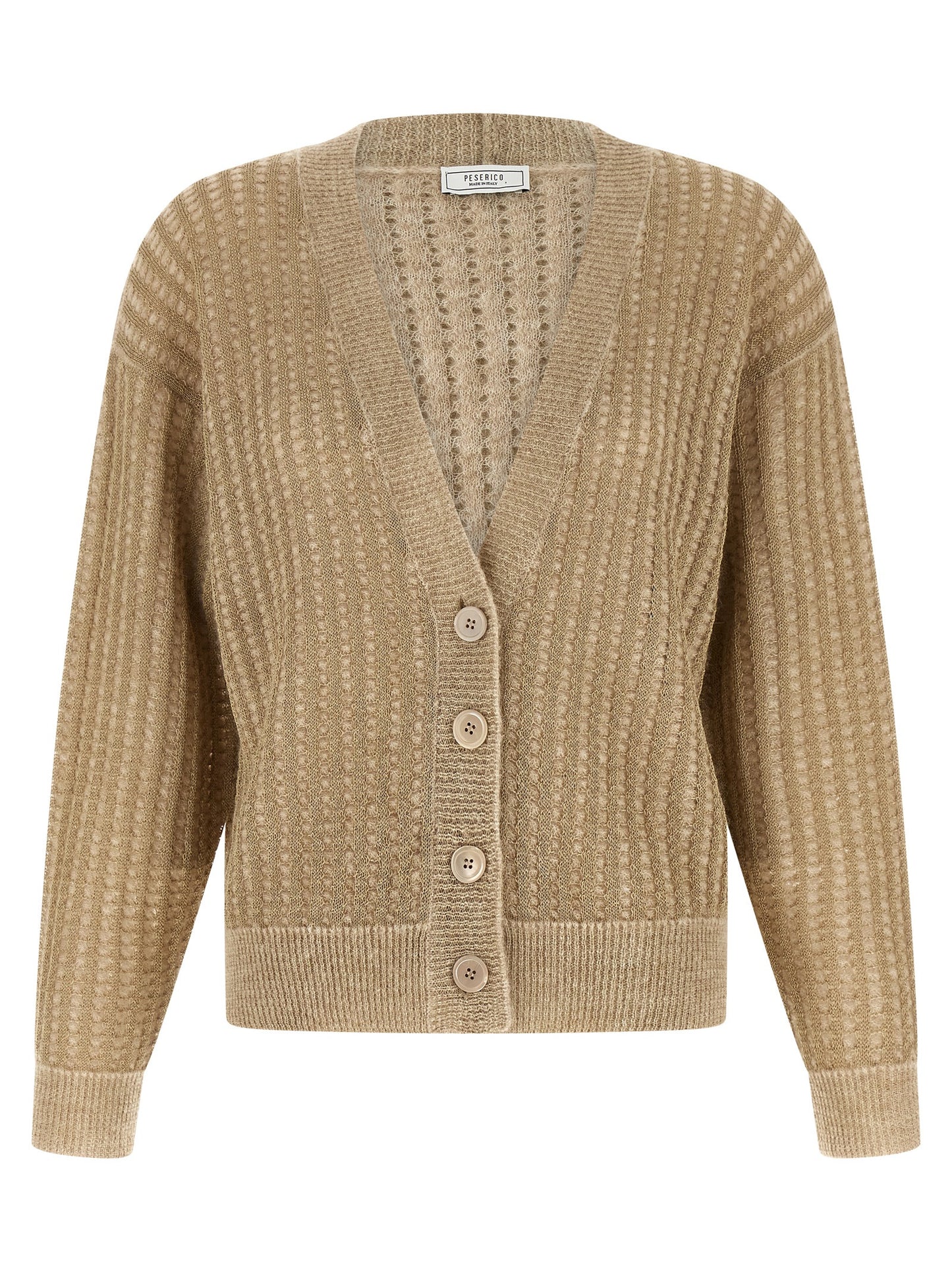 Peserico Women Waffle Lamé Cardigan PESERICO