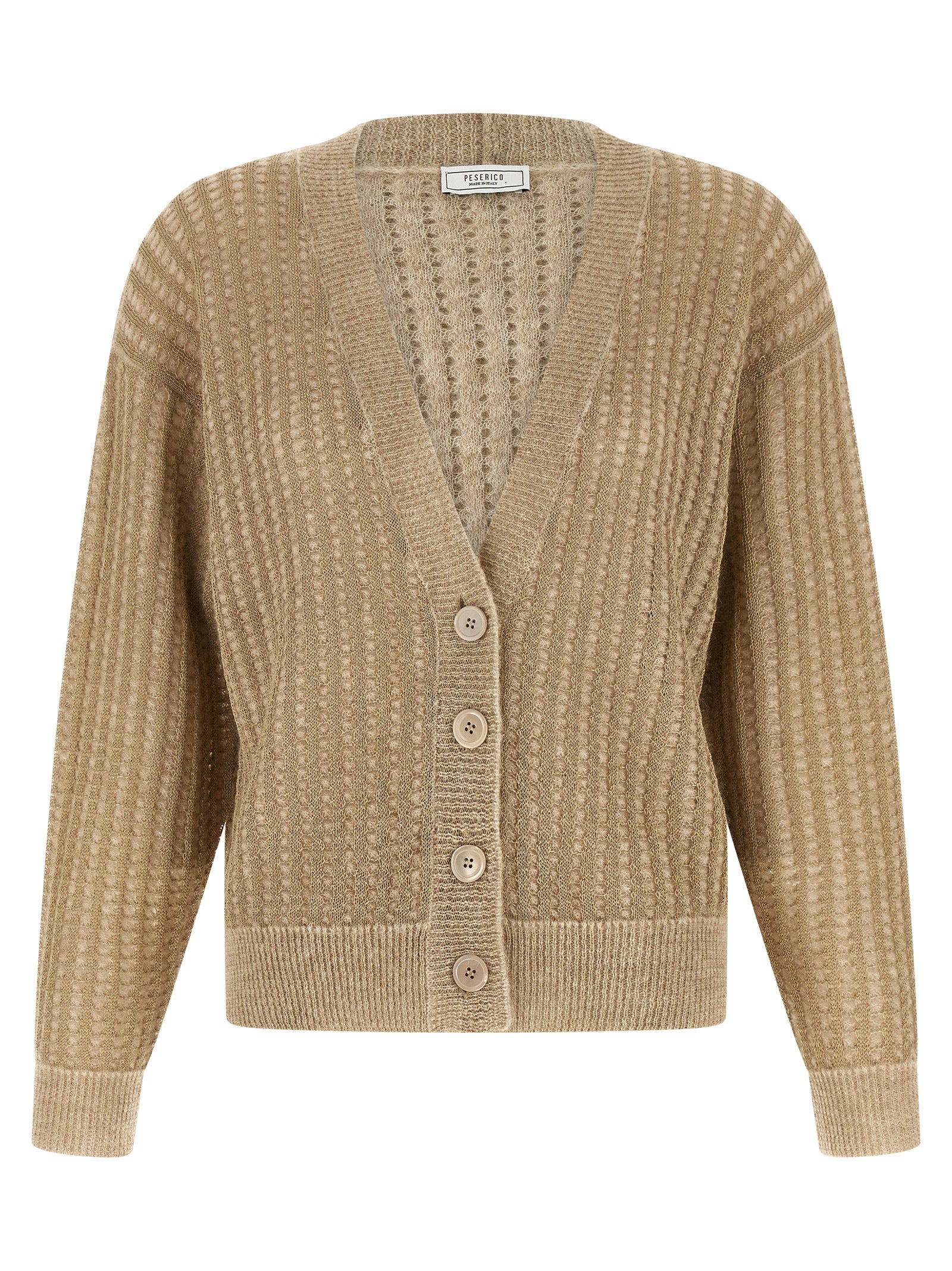 Peserico Women Waffle Lamé Cardigan PESERICO