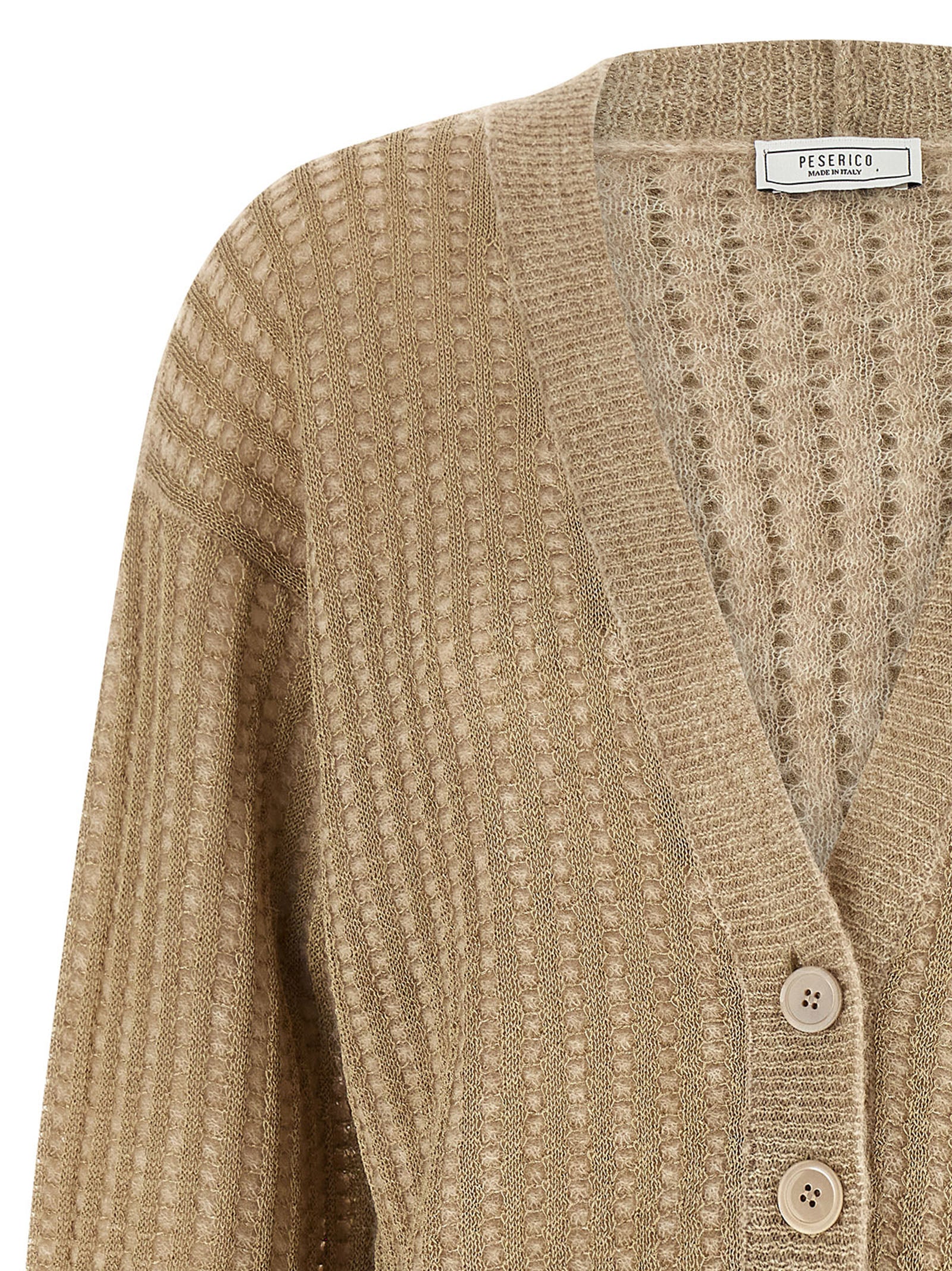 Peserico Women Waffle Lamé Cardigan PESERICO