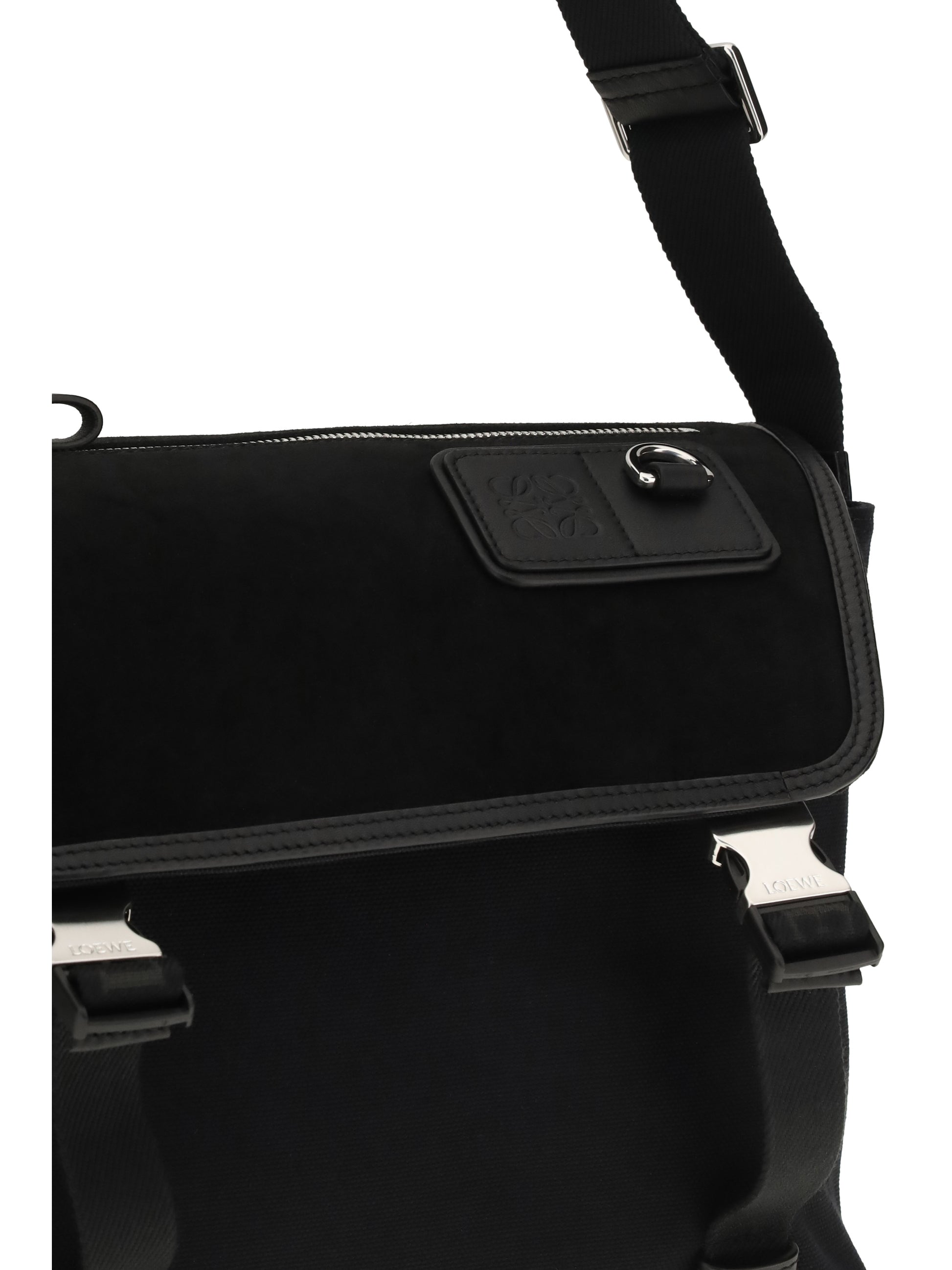 Loewe Men Medium Messenger Flex Bag In Canvas And Suede LOEWE