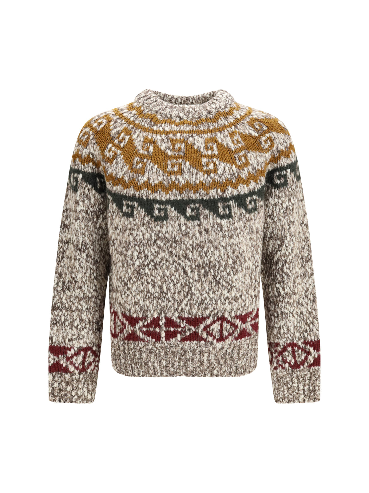 Moncler Grenoble Men Geometric Jacquard Wool And Alpaca-Blend Sweater MONCLER GRENOBLE