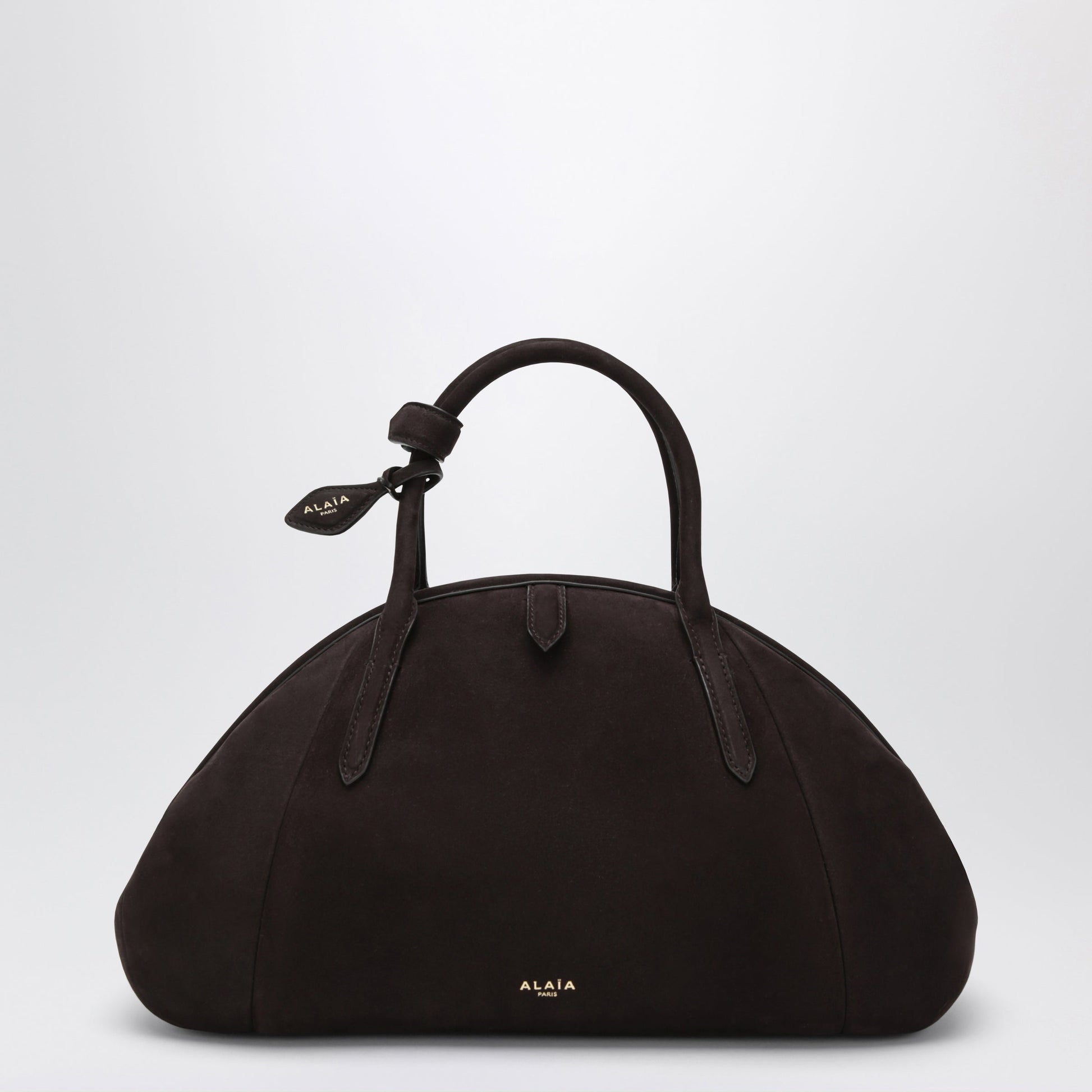 Alaia Brown Nubuck Top-Handle Bag Women ALAIA