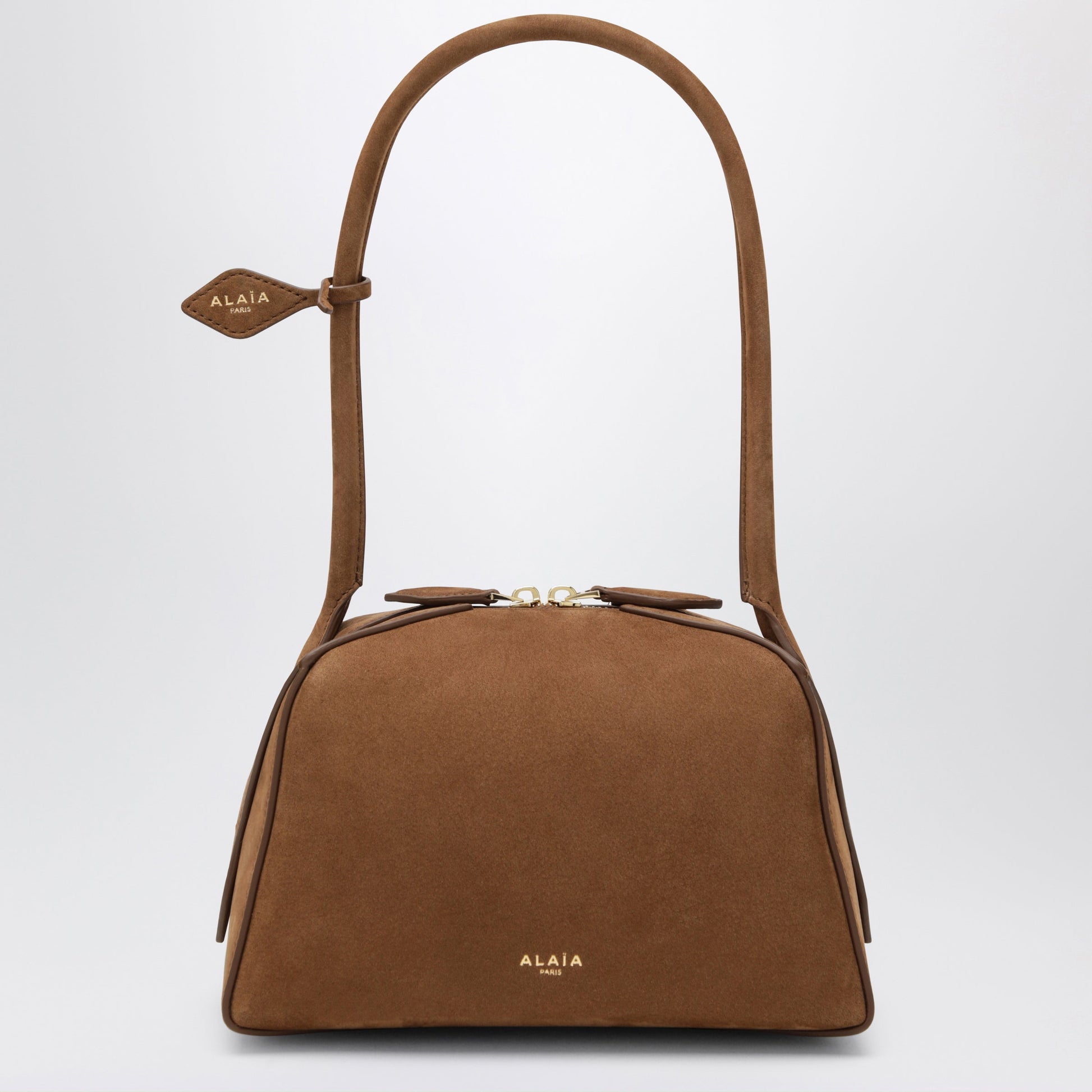 Alaia Small Le Bouledogue Bag In Light Brown Nubuck Women ALAIA