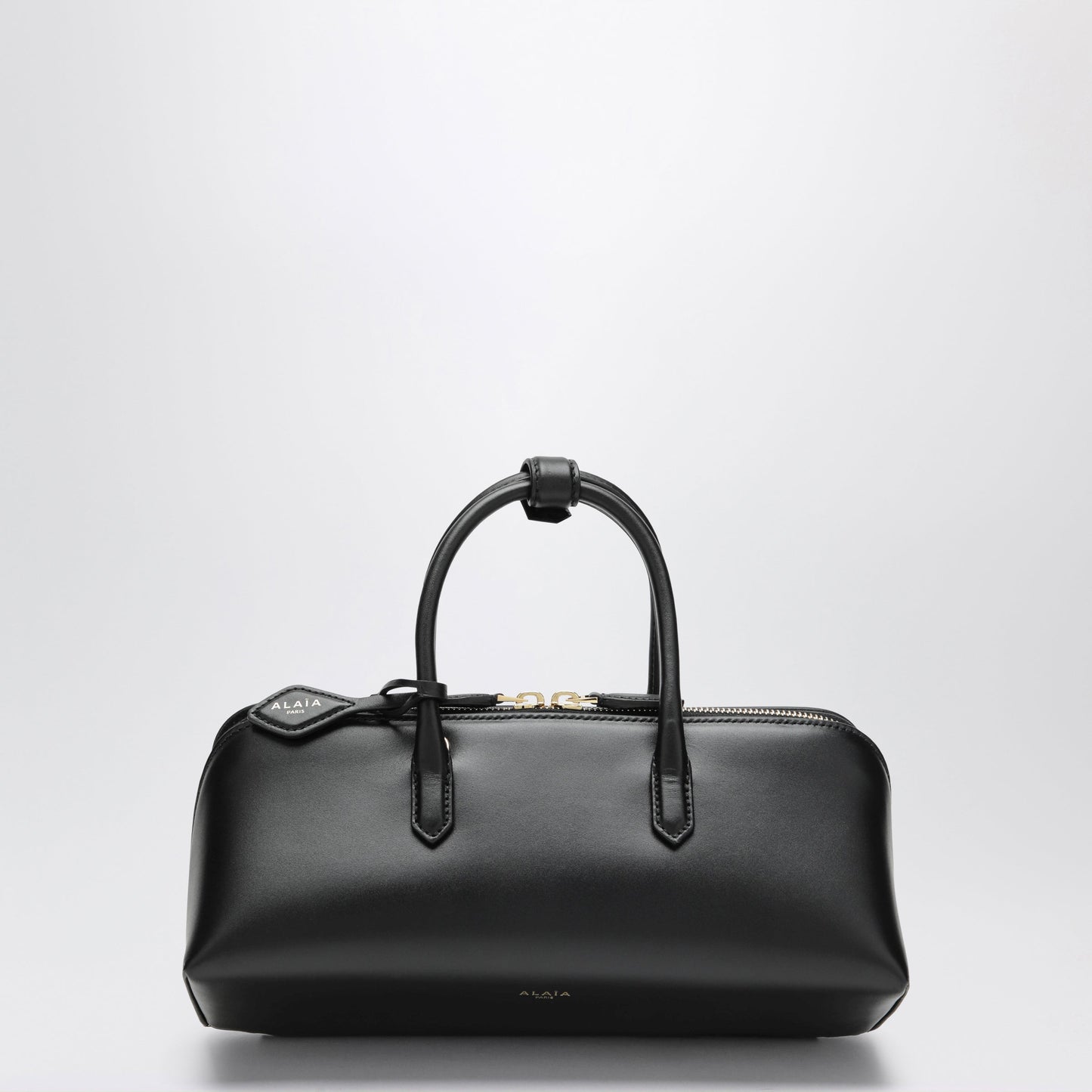 Alaia Small Delta Bag In Black Box Calf Leather Women ALAIA