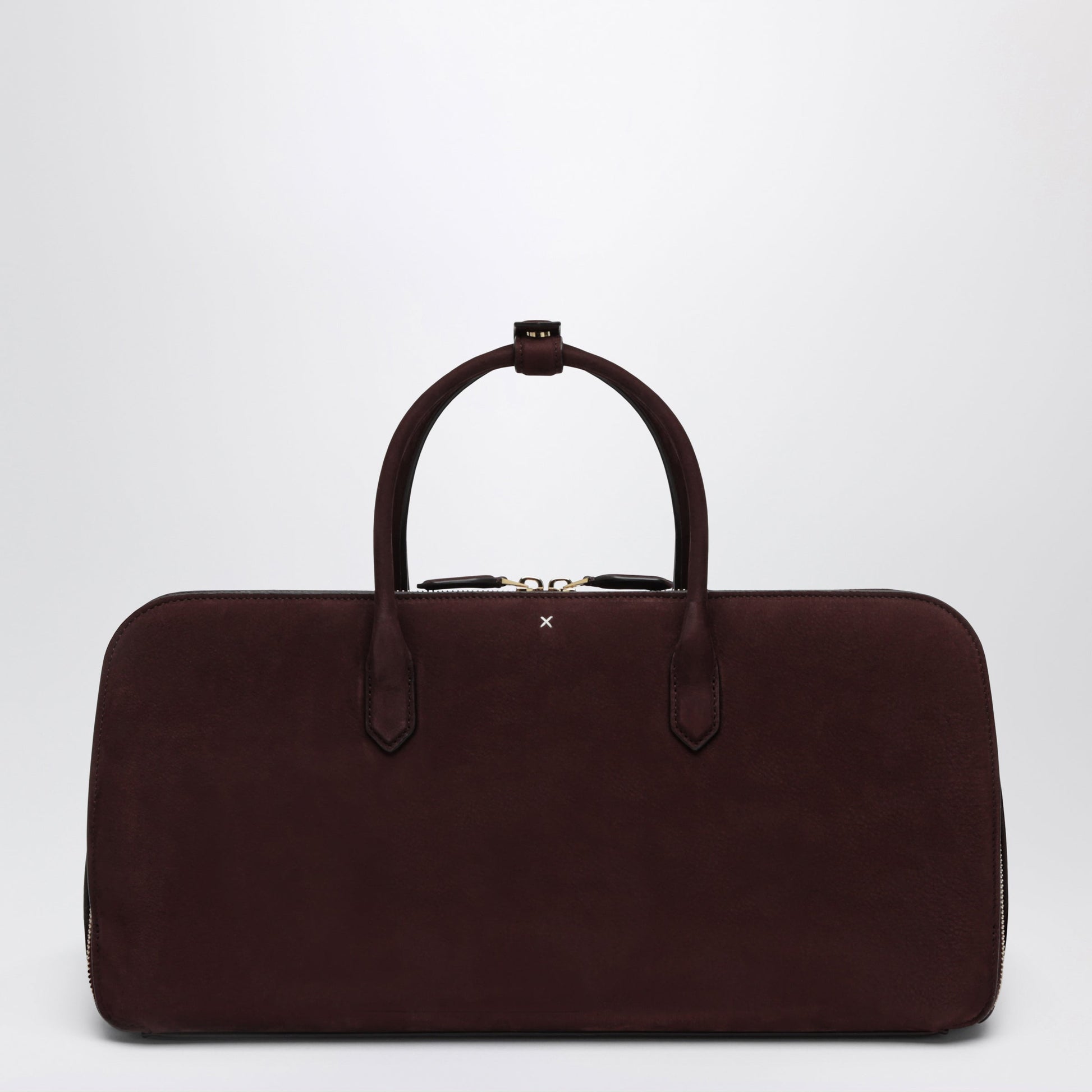 Alaia Medium Delta Bag In Bordeaux Nubuck Women ALAIA