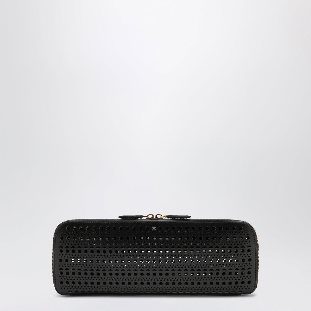 Alaia Delta Black Calfskin Clutch Bag Women ALAIA