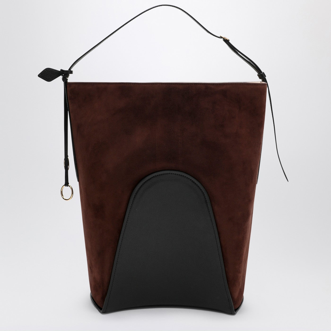 Alaia Hip Large Brown Suede Leather Bucket Bag Women ALAIA