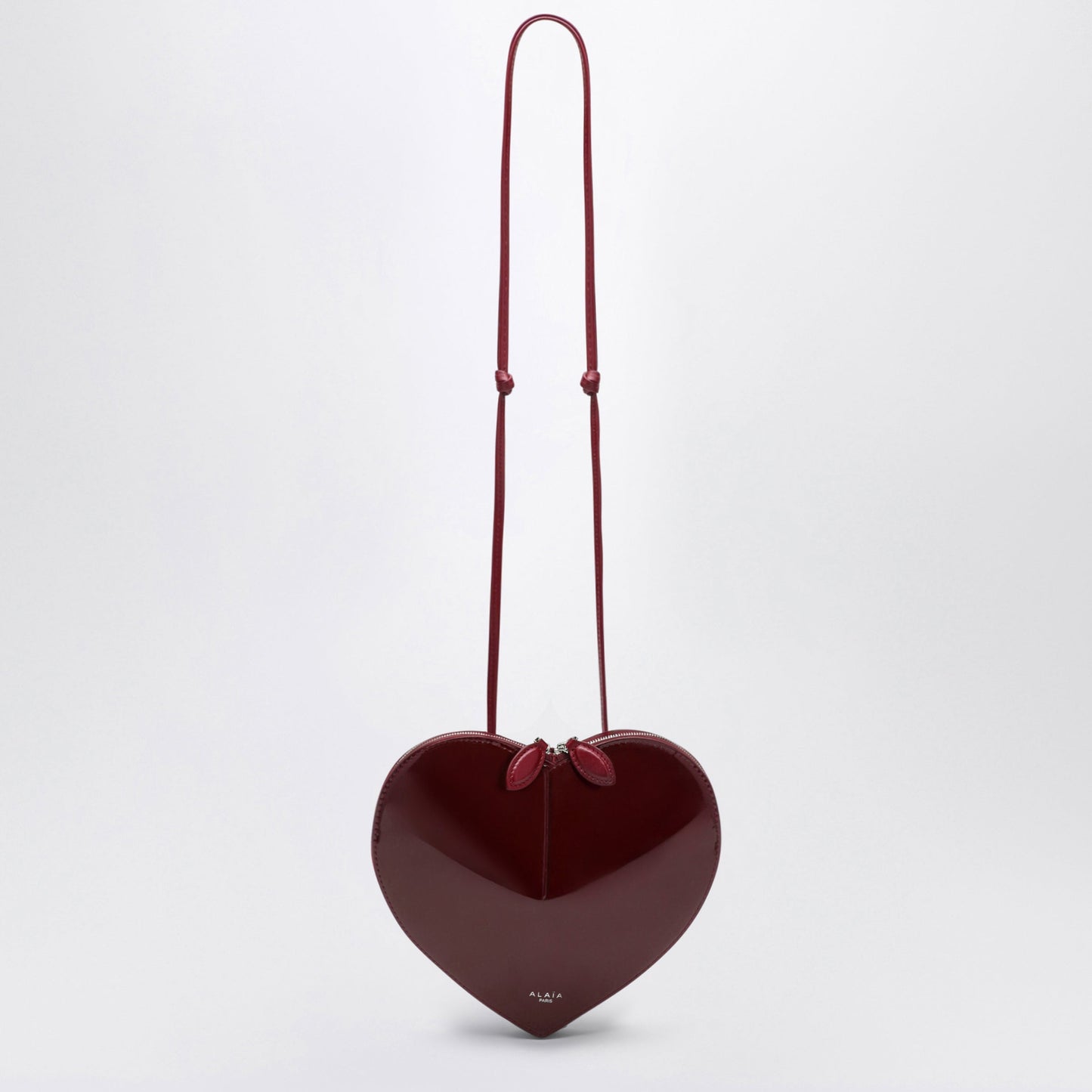 Alaia Dark Red Patent Leather Le Coeur Bag Women ALAIA