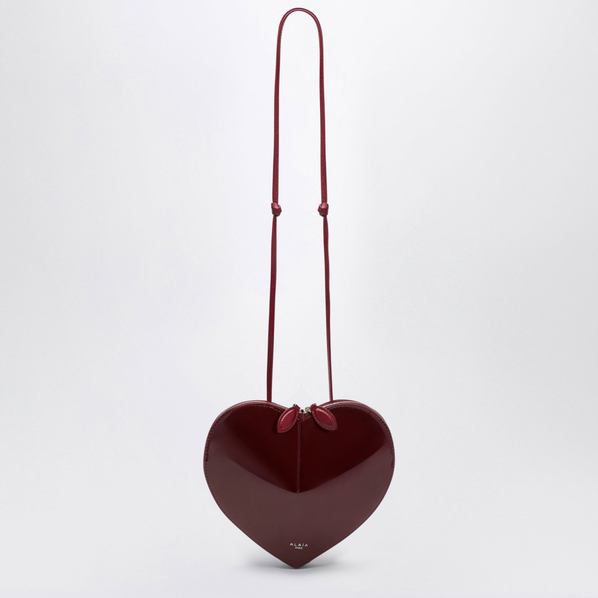Alaia Dark Red Patent Leather Le Coeur Bag Women ALAIA
