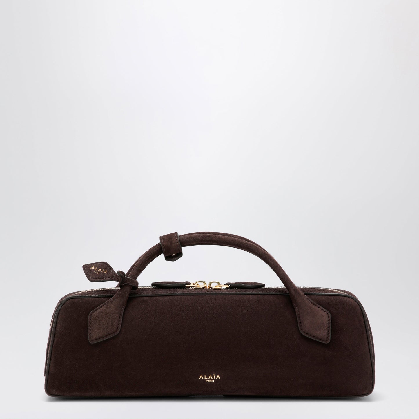 Alaia Le Teckel Pouch In Suede Goat Leather, Smoky Brown Women ALAIA