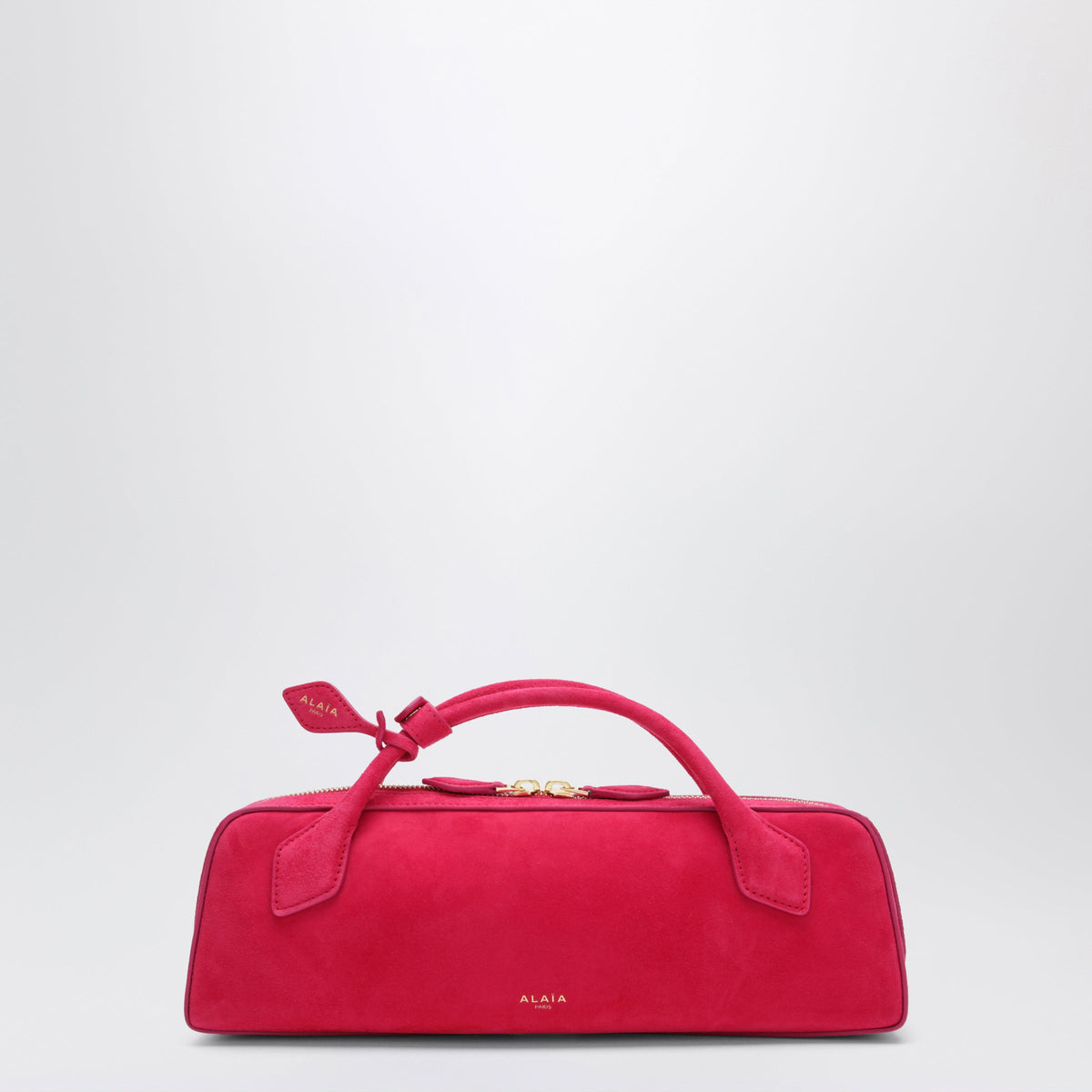 Alaia Le Teckel Pouch In Dahlia Pink Suede Women ALAIA