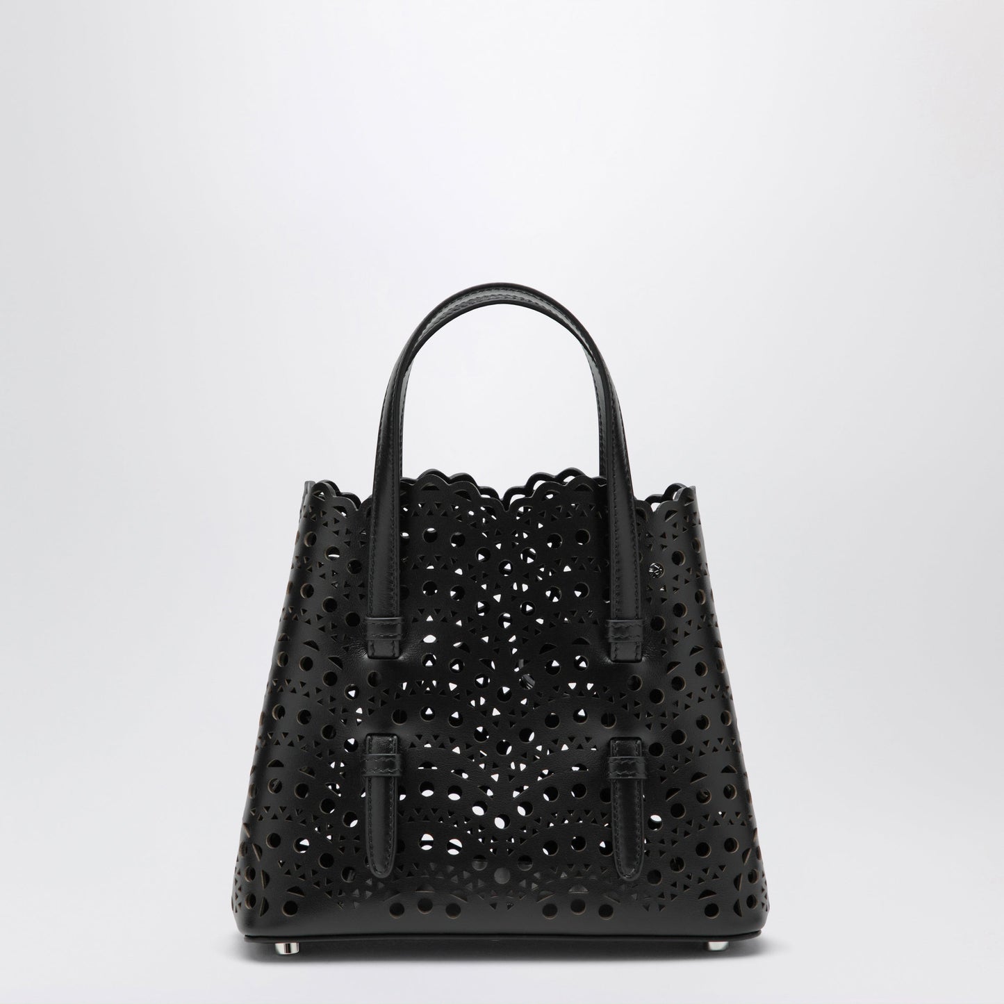 Alaia Mina 20 Vienne Calfskin Tote Bag In Black Women ALAIA