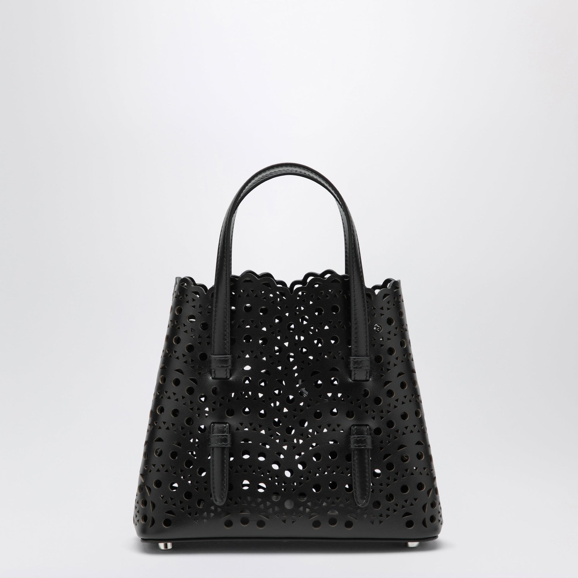 Alaia Mina 20 Vienne Calfskin Tote Bag In Black Women ALAIA