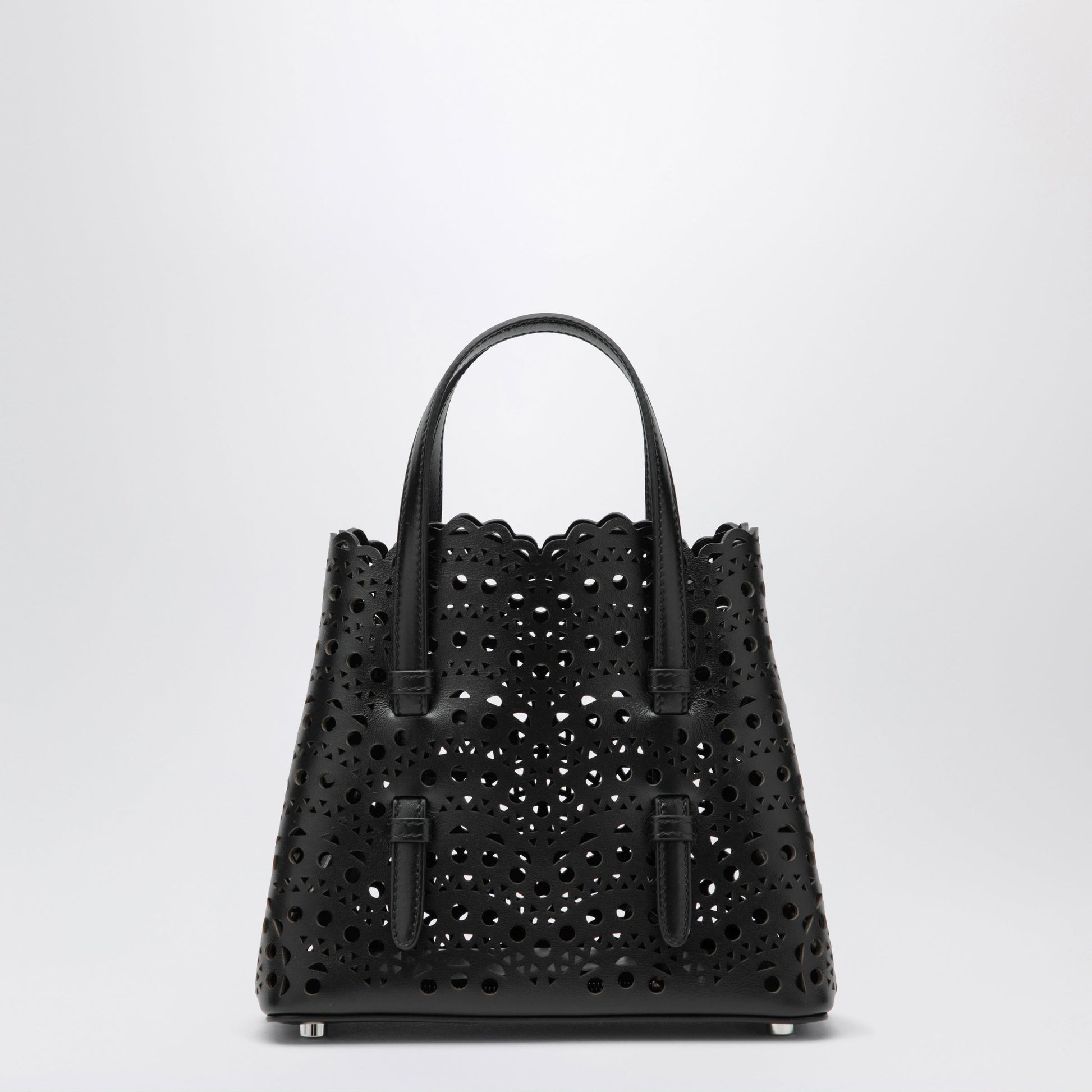 Alaia Mina 20 Vienne Calfskin Tote Bag In Black Women ALAIA