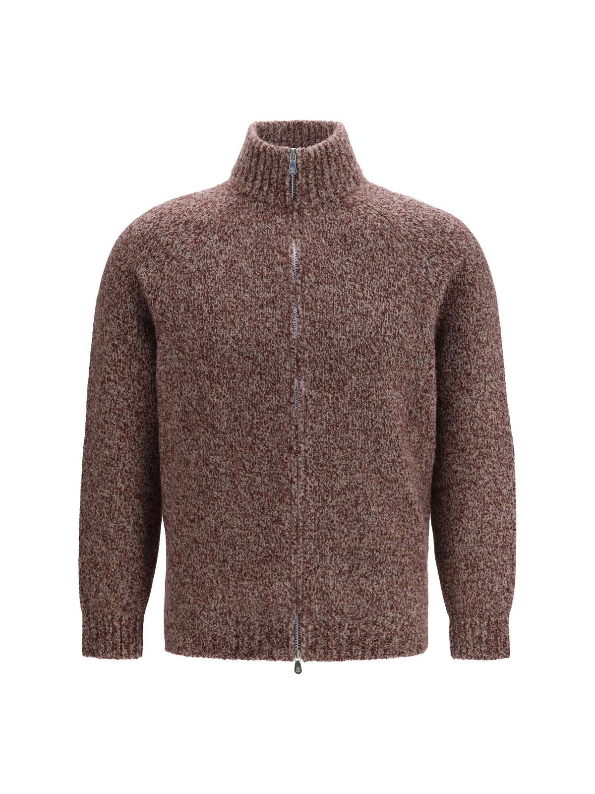 Brunello Cucinelli Men Mélange Virgin Wool, Silk And Cashmere Zip Cardigan BRUNELLO CUCINELLI