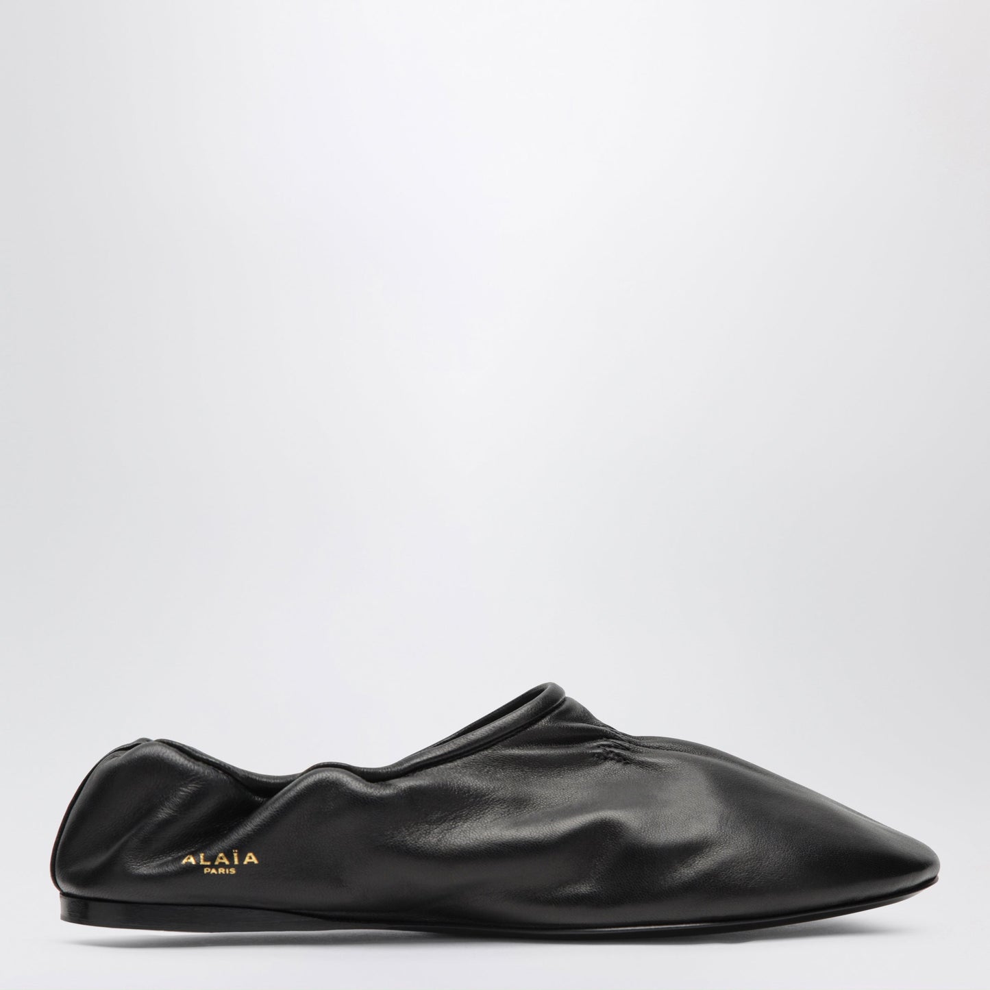 Alaia Soft Slippers In Black Leather Women ALAIA