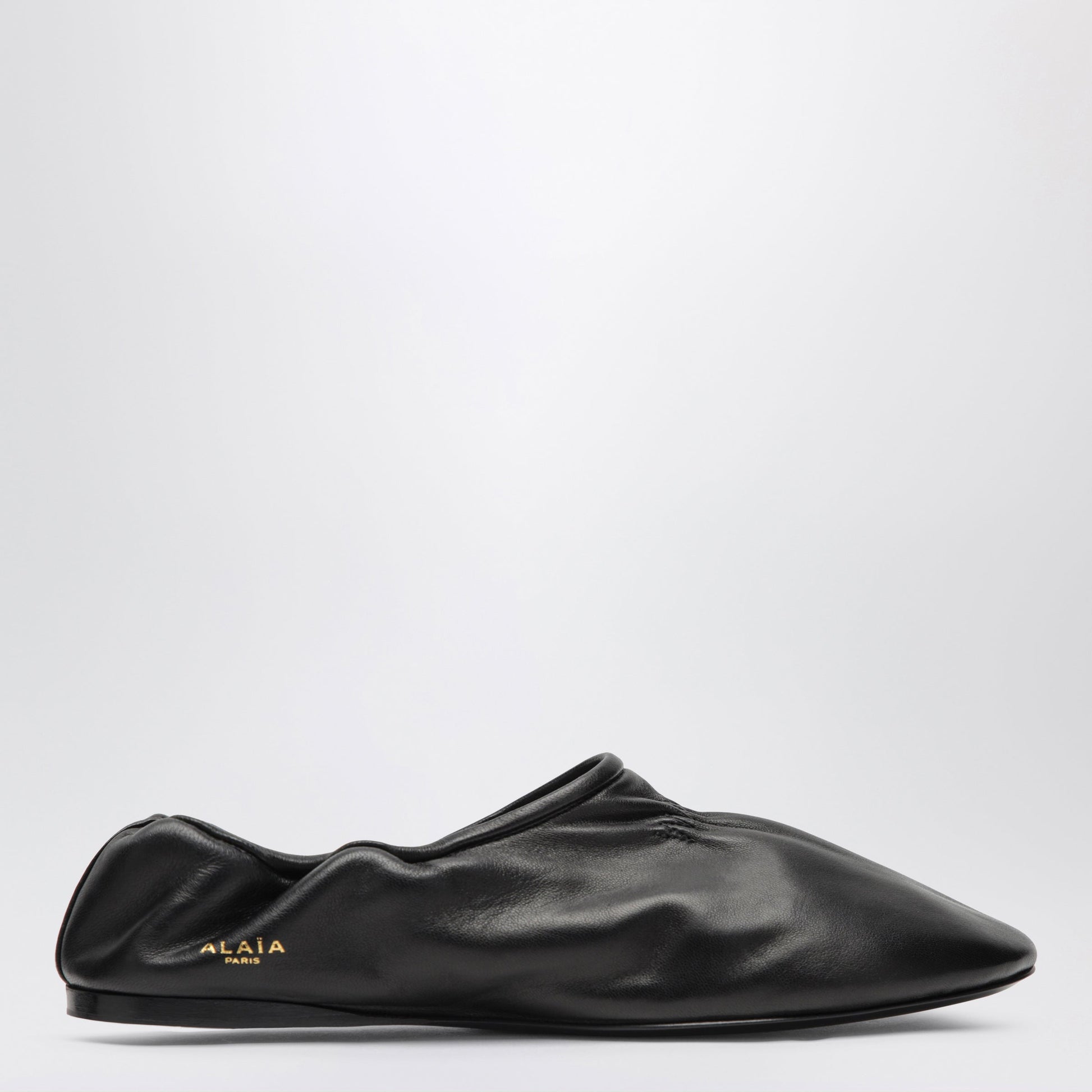 Alaia Soft Slippers In Black Leather Women ALAIA