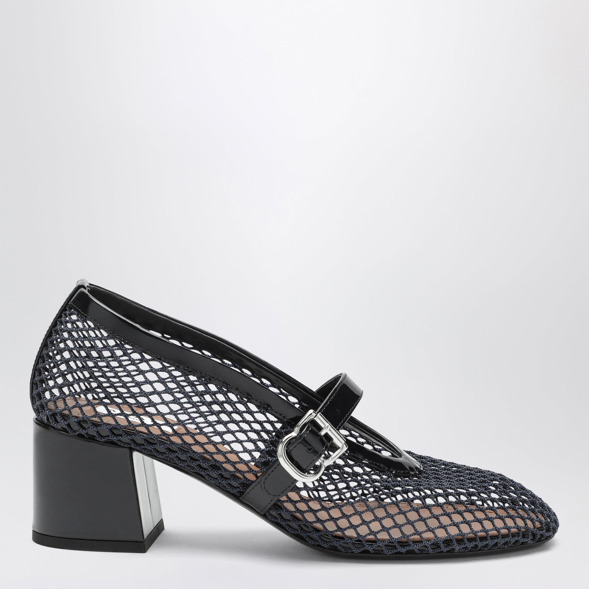 Alaia Mary Jane 55 Midnight Blue Mesh Women ALAIA