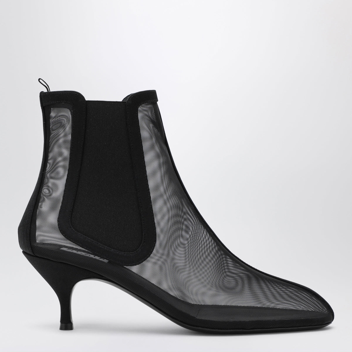 Alaia Black Ankle Boots In Sheer Mesh Women ALAIA