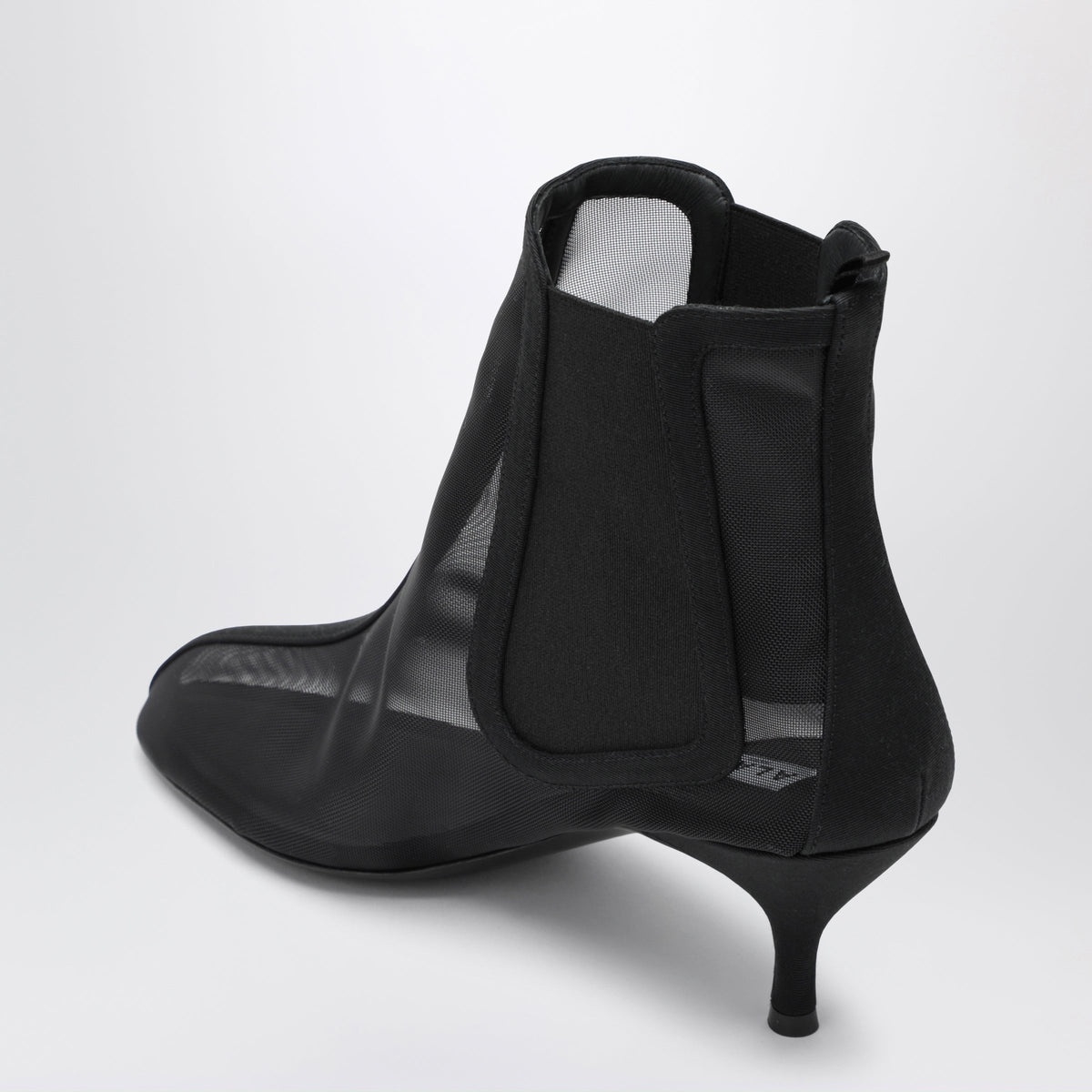 Alaia Black Ankle Boots In Sheer Mesh Women ALAIA