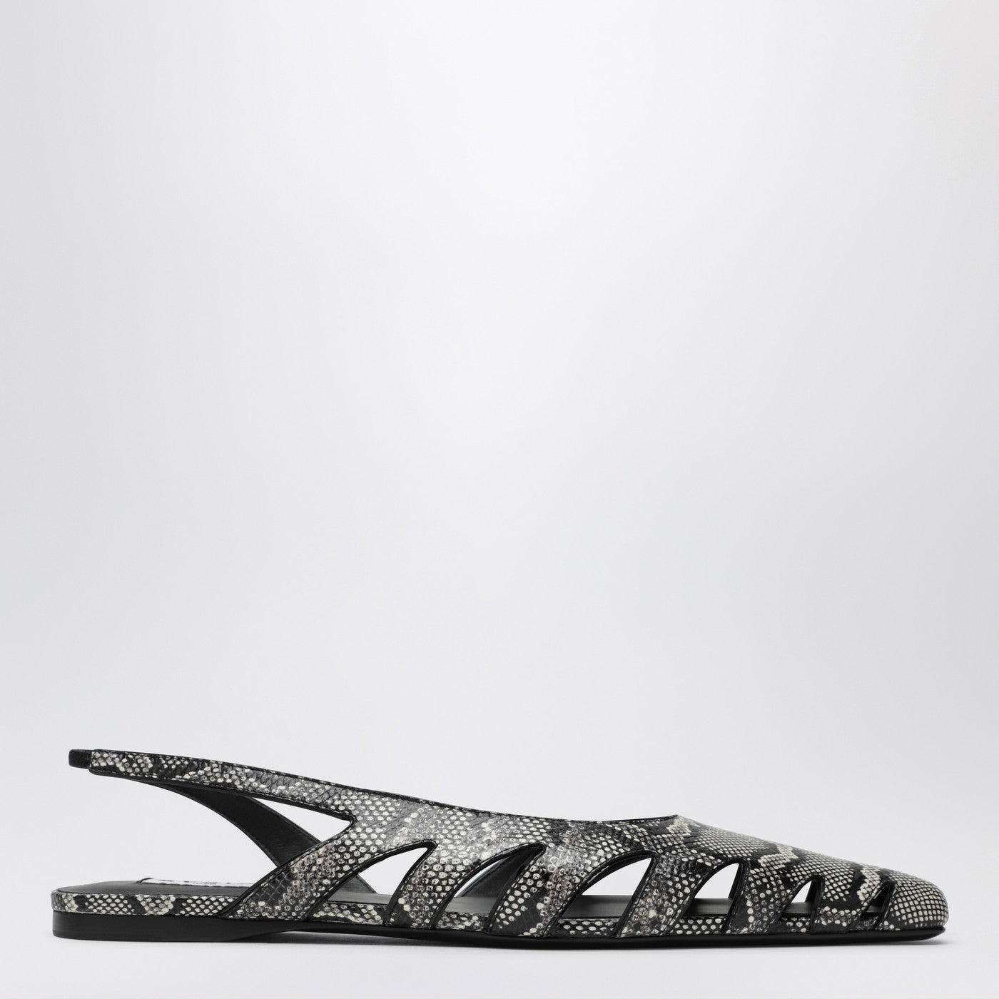Alaia Slingback Ballerinas In Python-Effect Printed Leather Women ALAIA