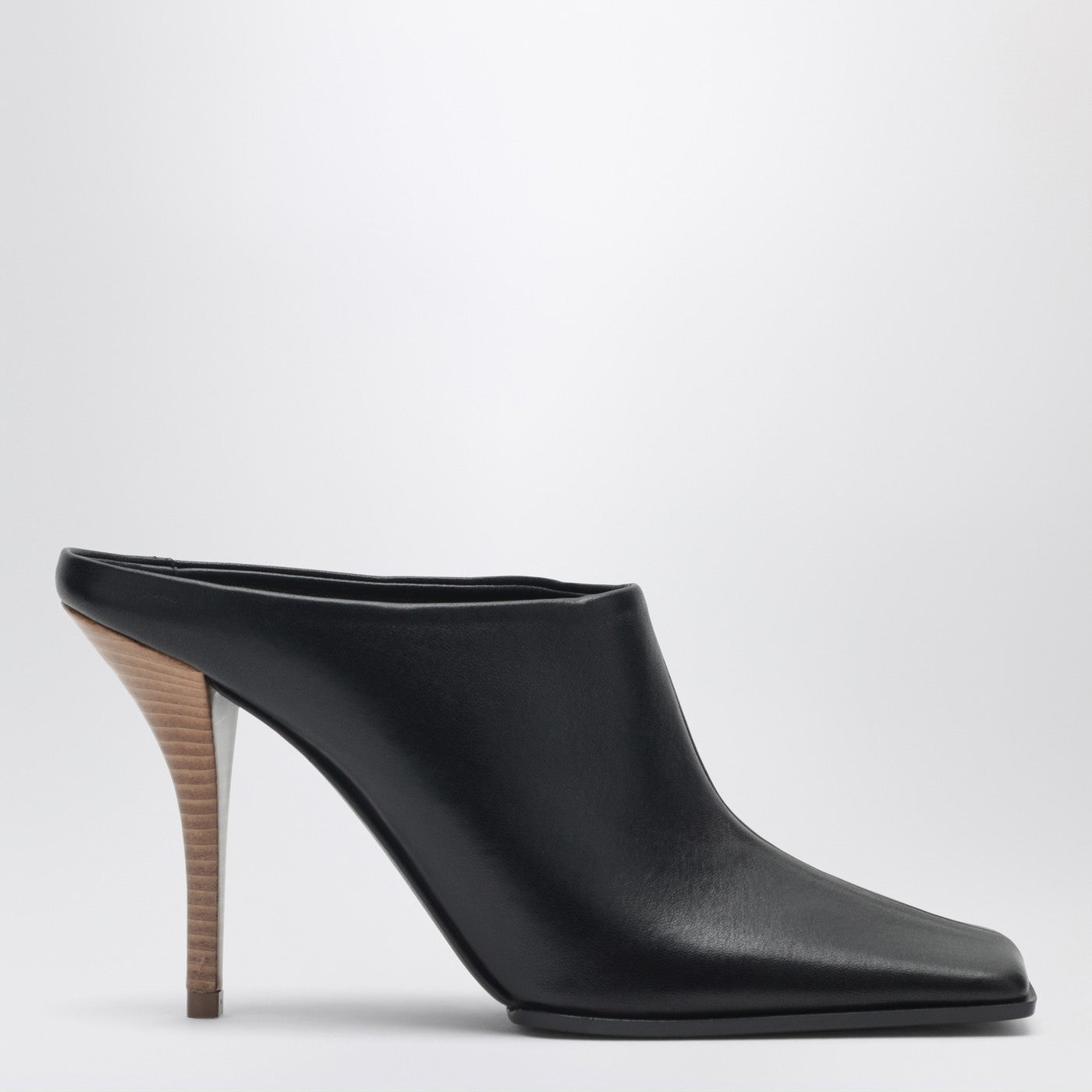 Alaia Black Square Leather Mules Women ALAIA