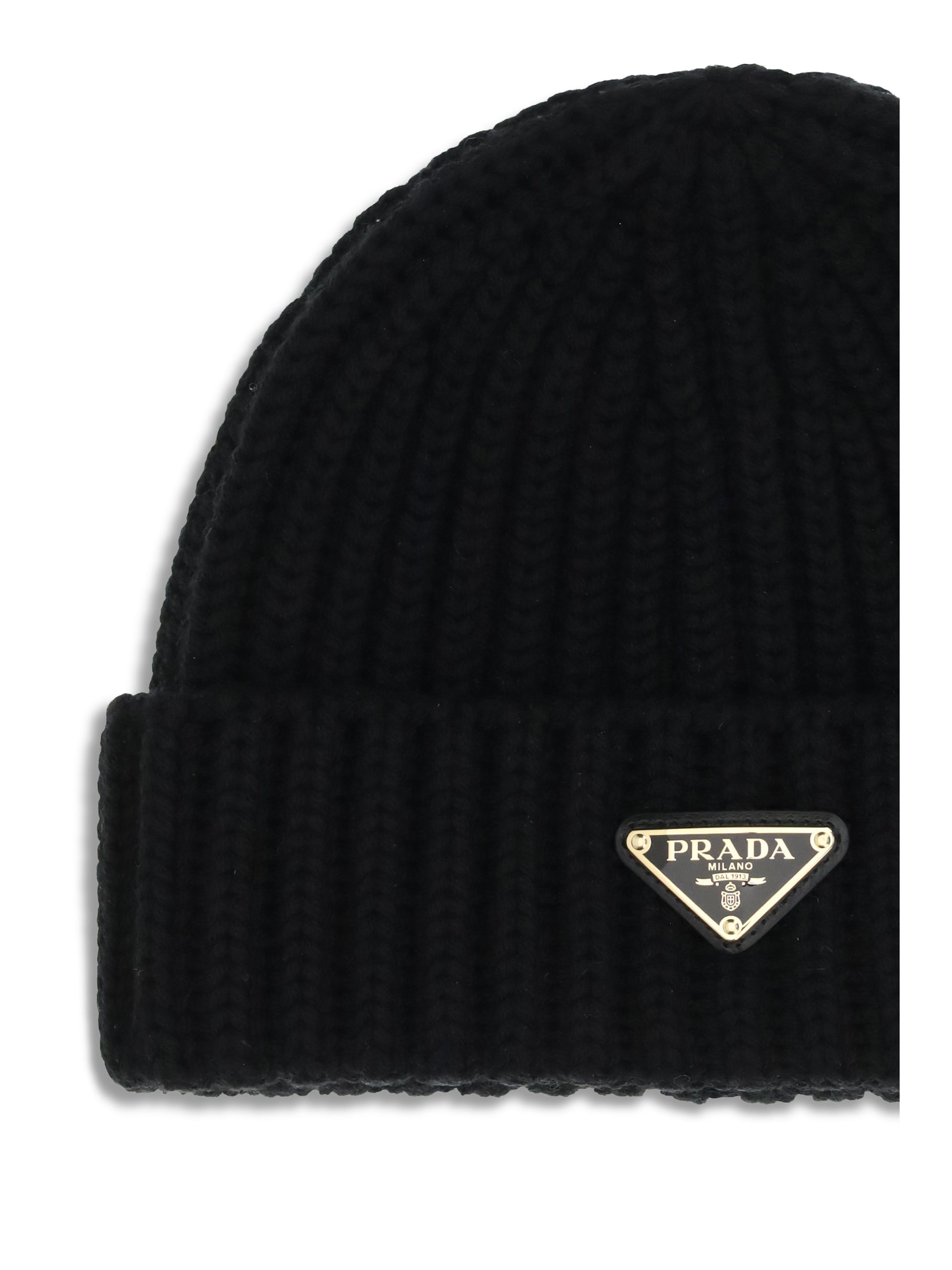 Prada Women Virgin Wool Beanie Hat PRADA