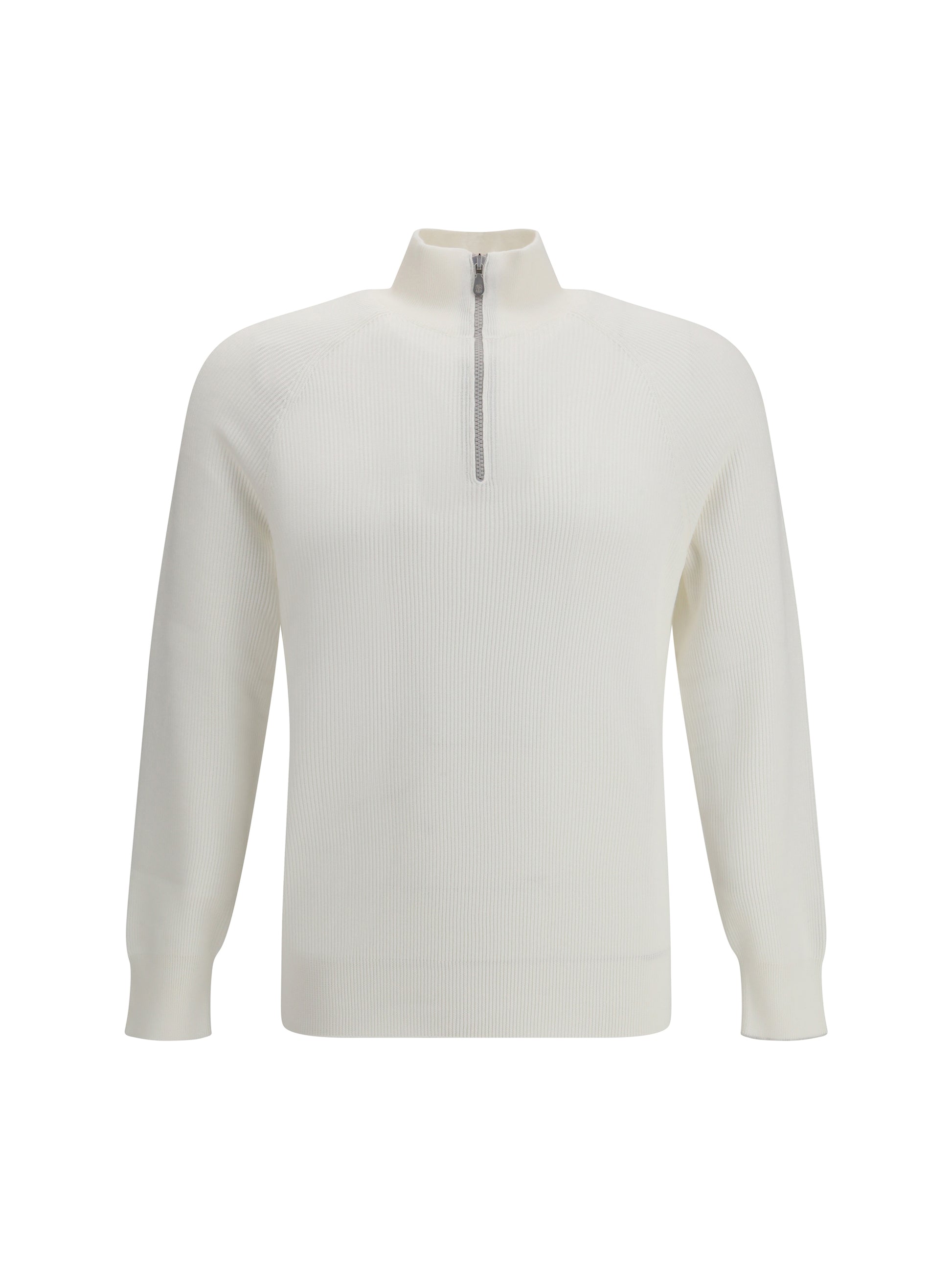 Brunello Cucinelli Men Cotton Sweater With A High Neckline BRUNELLO CUCINELLI