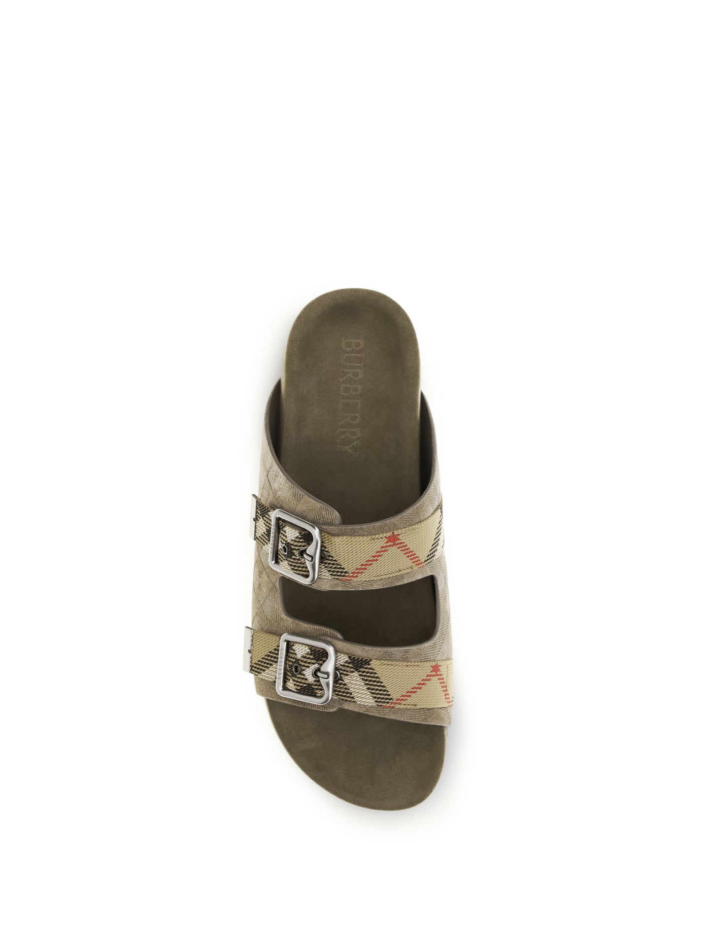 Burberry Men Urchin Suede Check Sandals BURBERRY