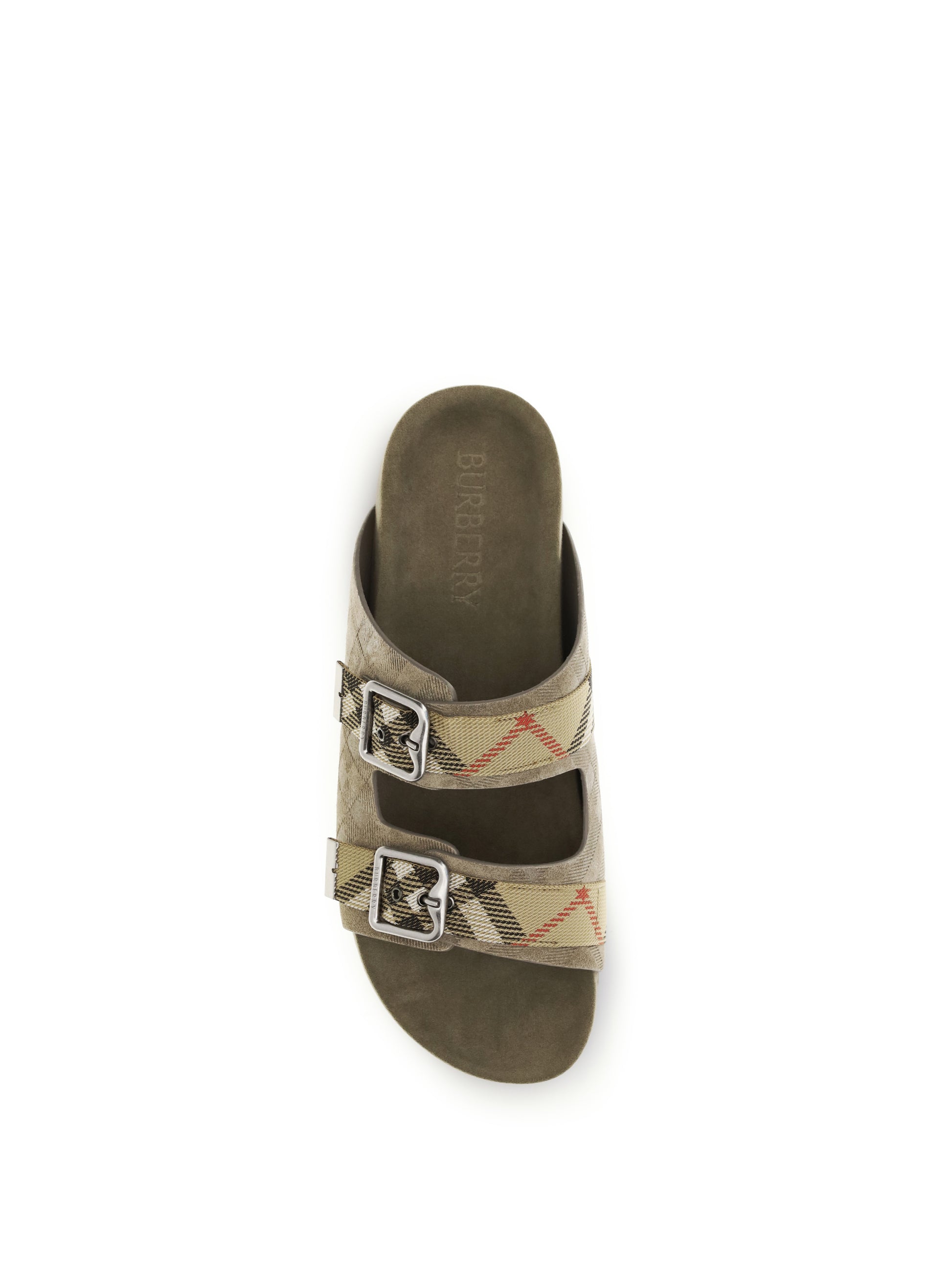 Burberry Men Urchin Suede Check Sandals BURBERRY
