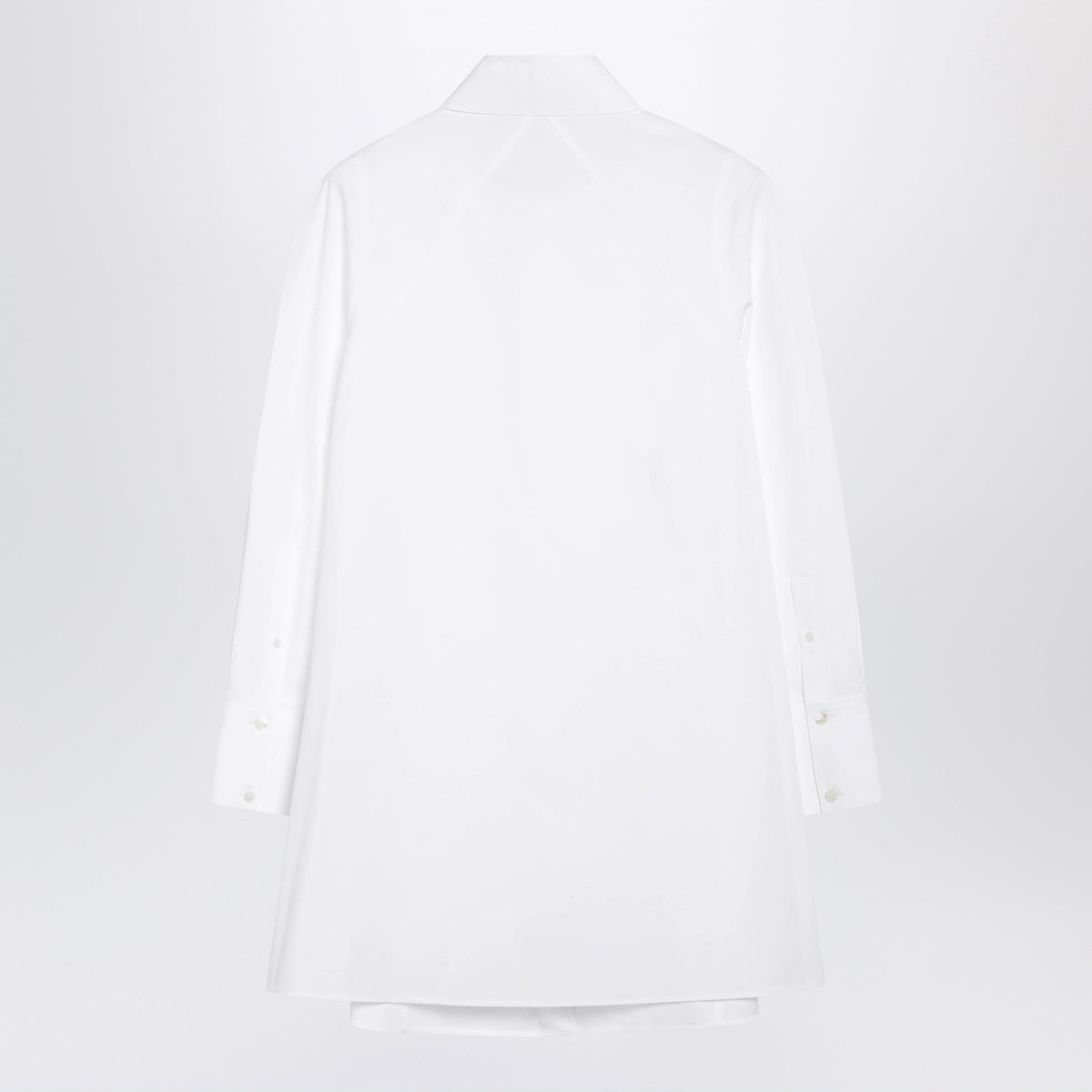 Alaia White Cotton Poplin Shirt Dress Women ALAIA