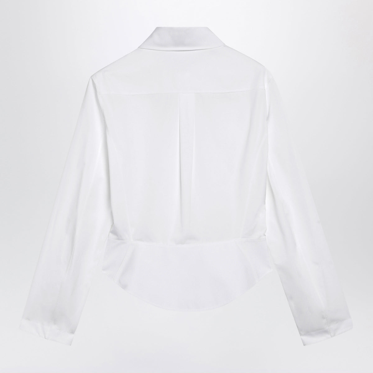 Alaia White Peplum Shirt In Cotton Poplin Women ALAIA